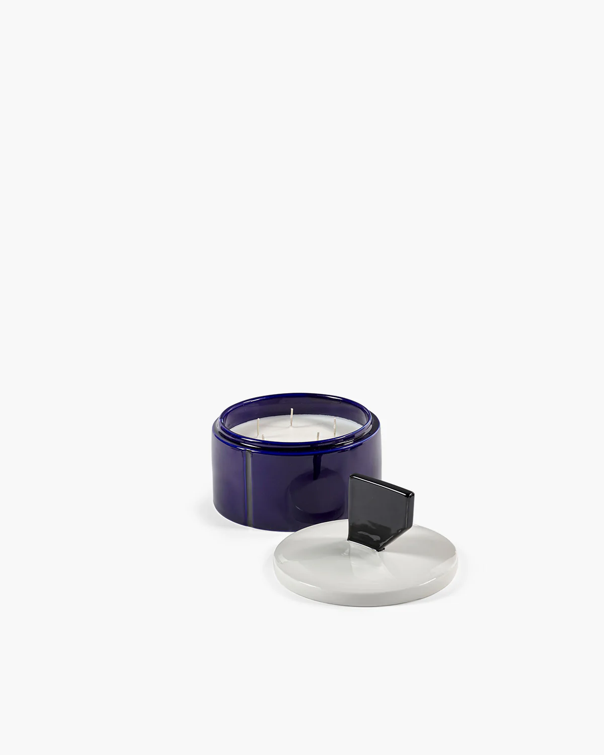 Scented candle L blue - black Candela 01 - Image 3