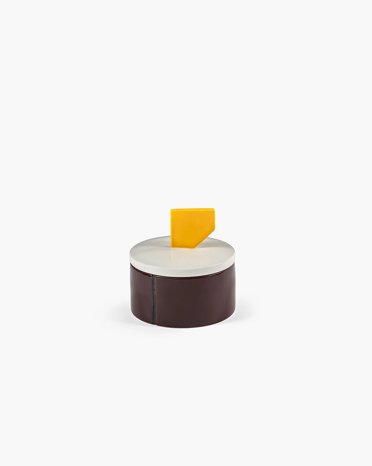 Scented candle L burgundy - yellow Candela 03