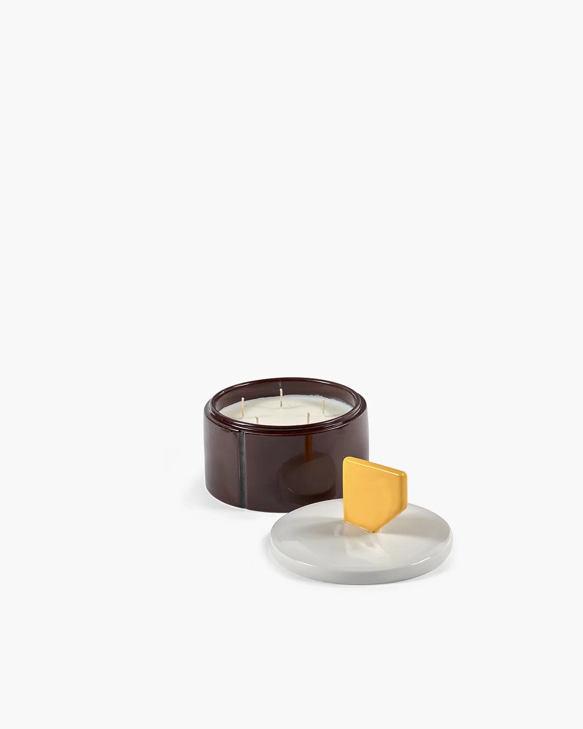 Scented candle L burgundy - yellow Candela 03 - Image 3