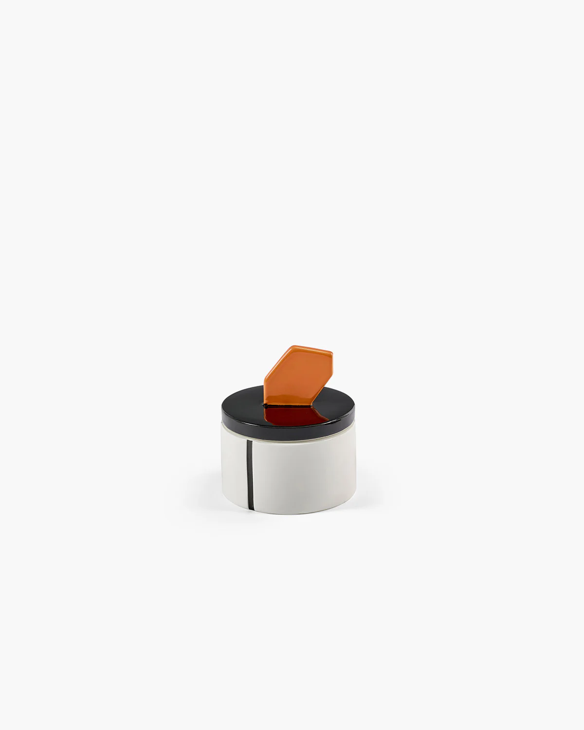 Scented candle M black - orange Candela 02