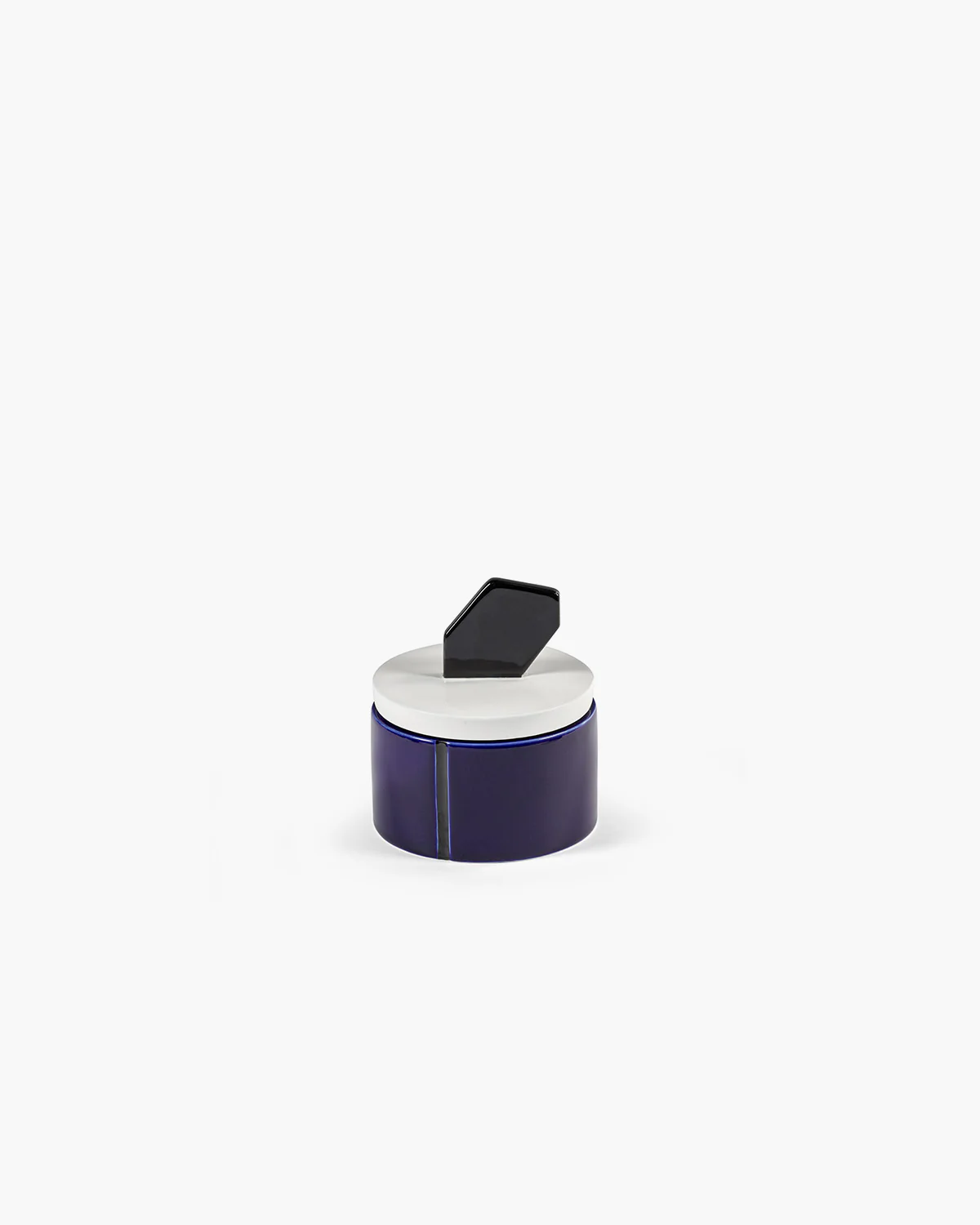 Scented candle M blue - black Candela 01