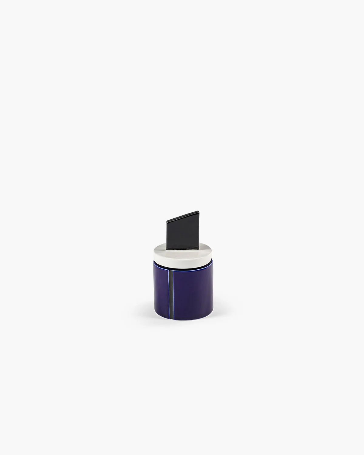 Scented candle S blue - black Candela 01