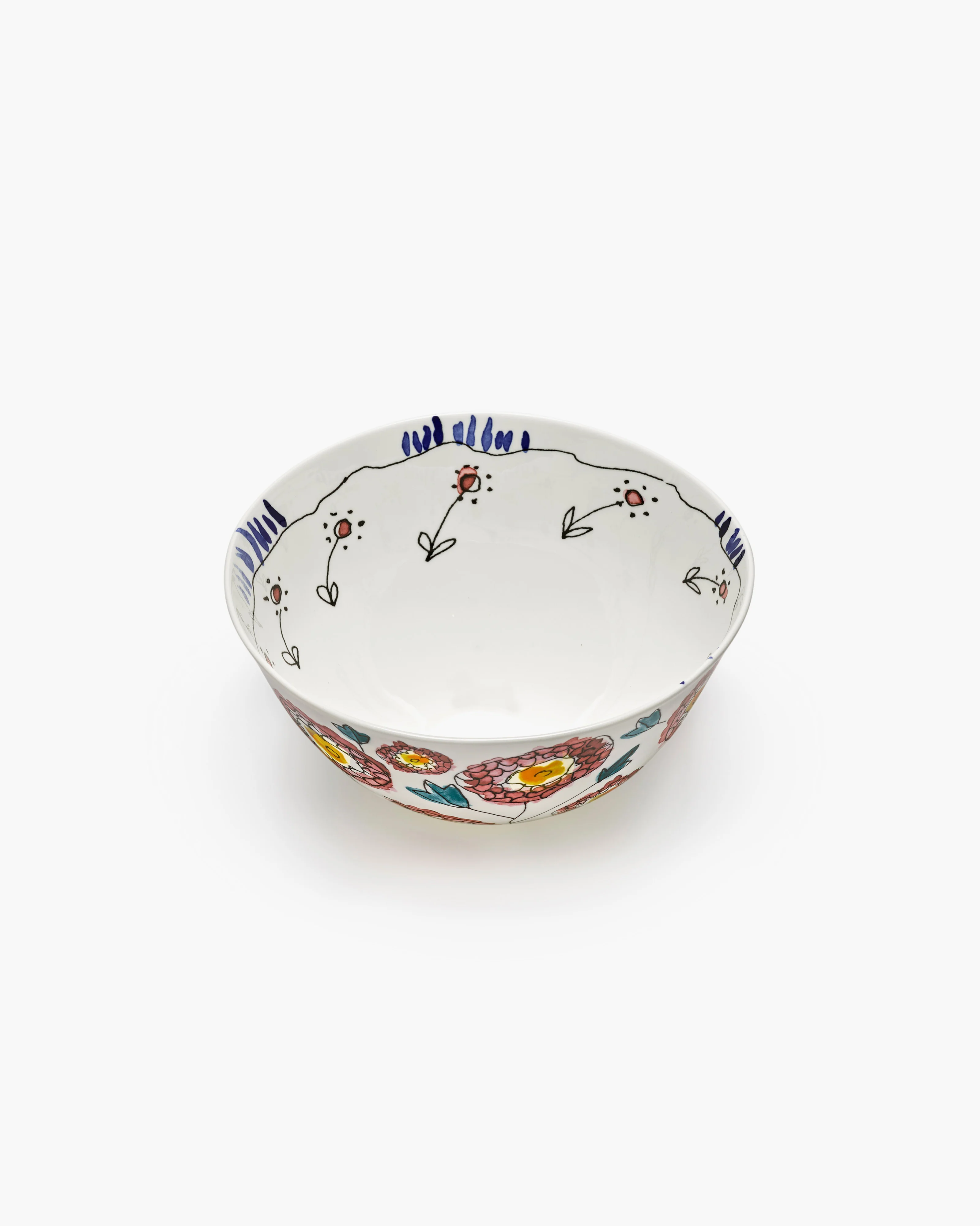Serving bowl L Anemone milk Midnight Flowers - Image 3