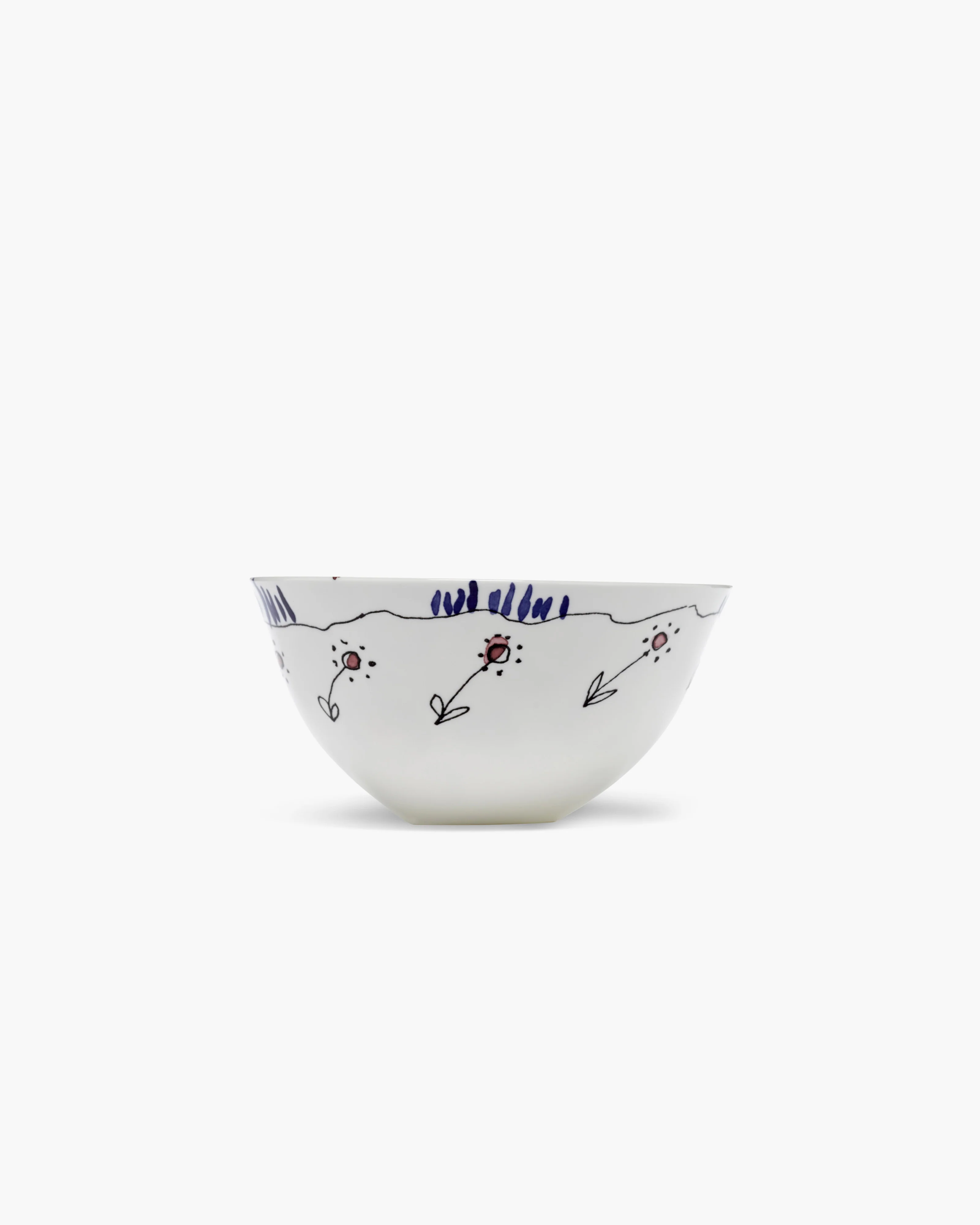 Serving bowl M Anemone milk Midnight Flowers - Image 4