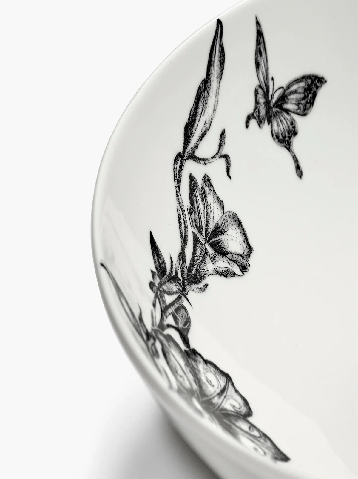 Serving bowl oval L magical blossom white - black Unity - Image 5