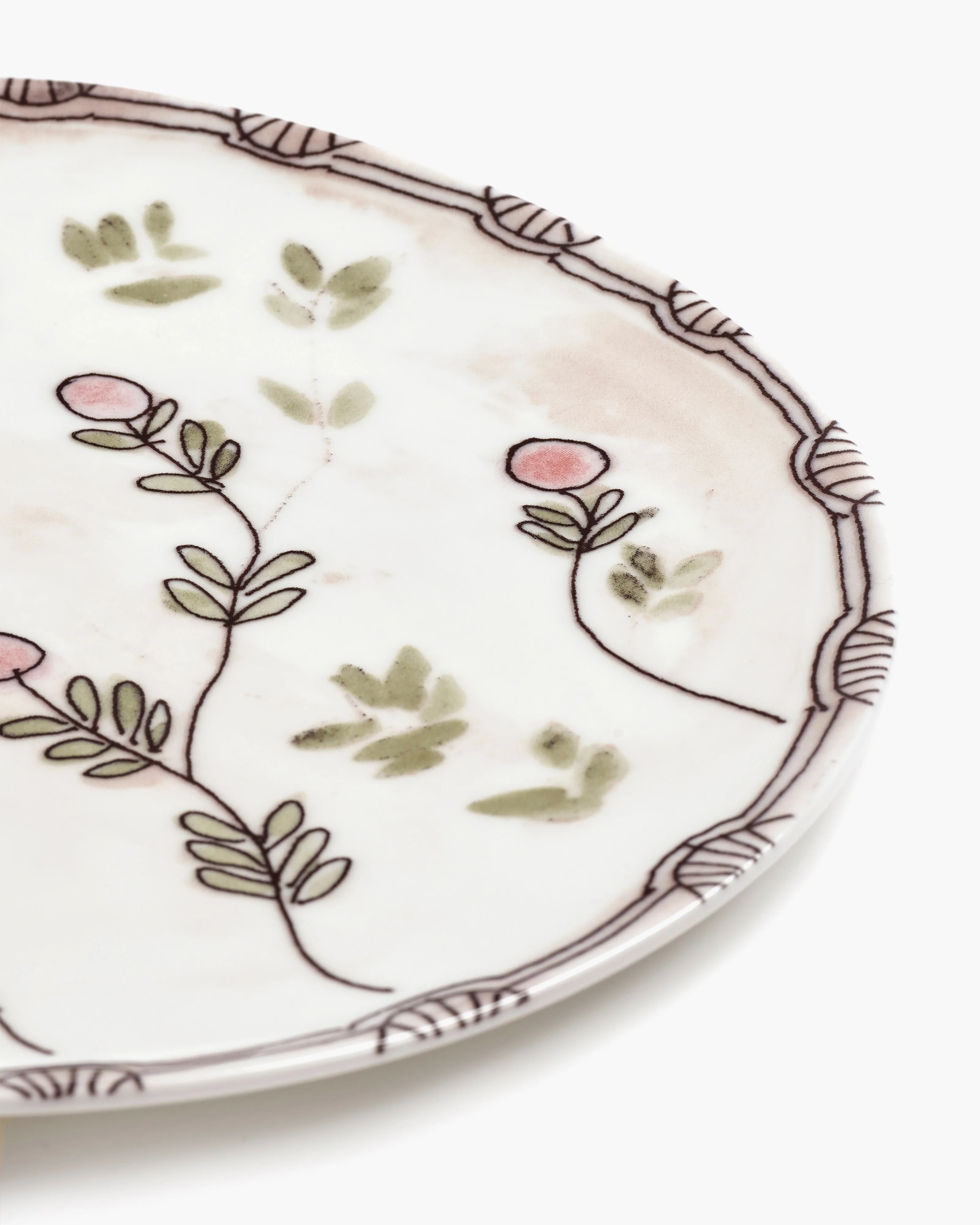 Serving plate L Mirtillo nude Midnight Flowers - Image 5