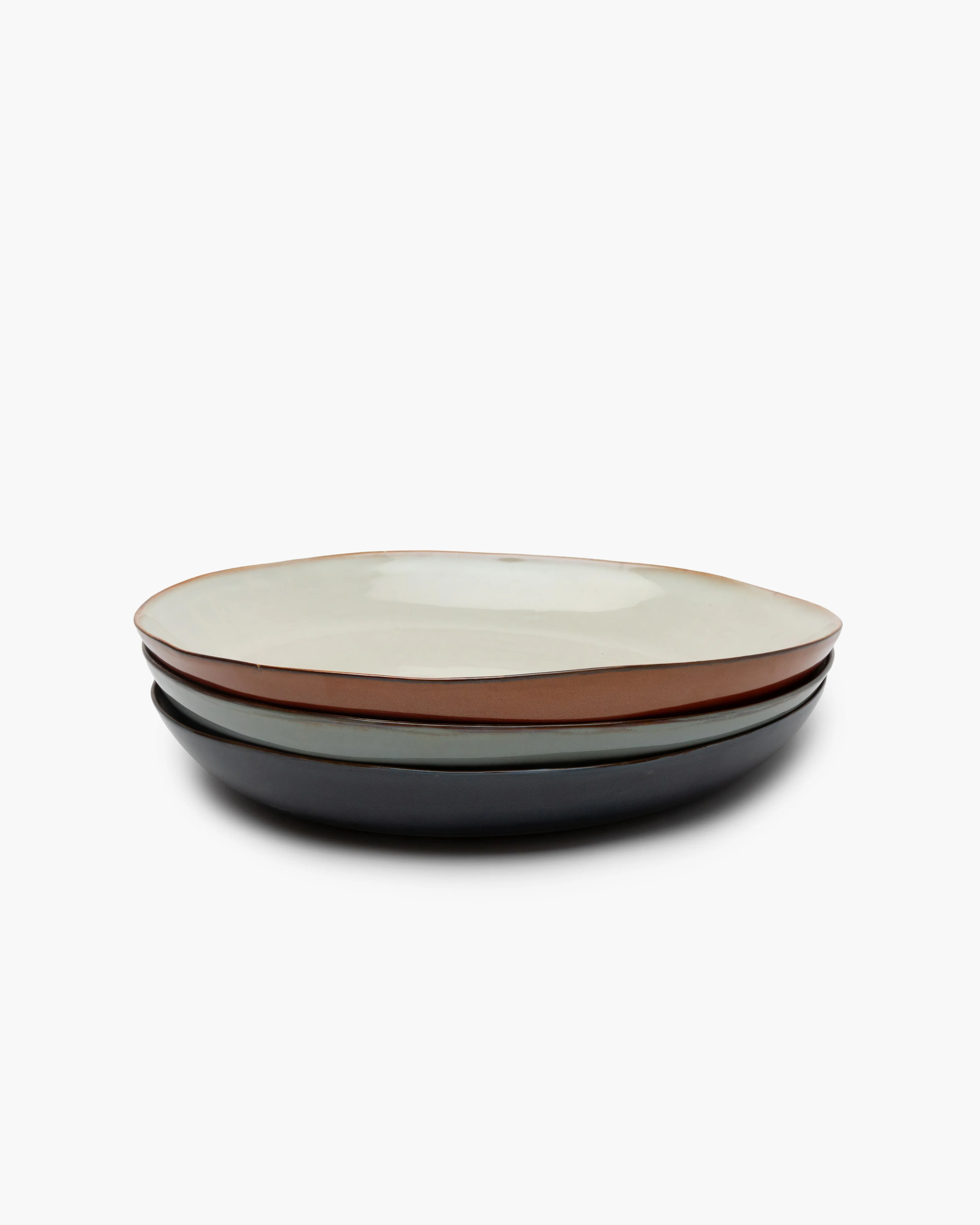 Serving plate misty gray/rust Terres de rêves - Image 4