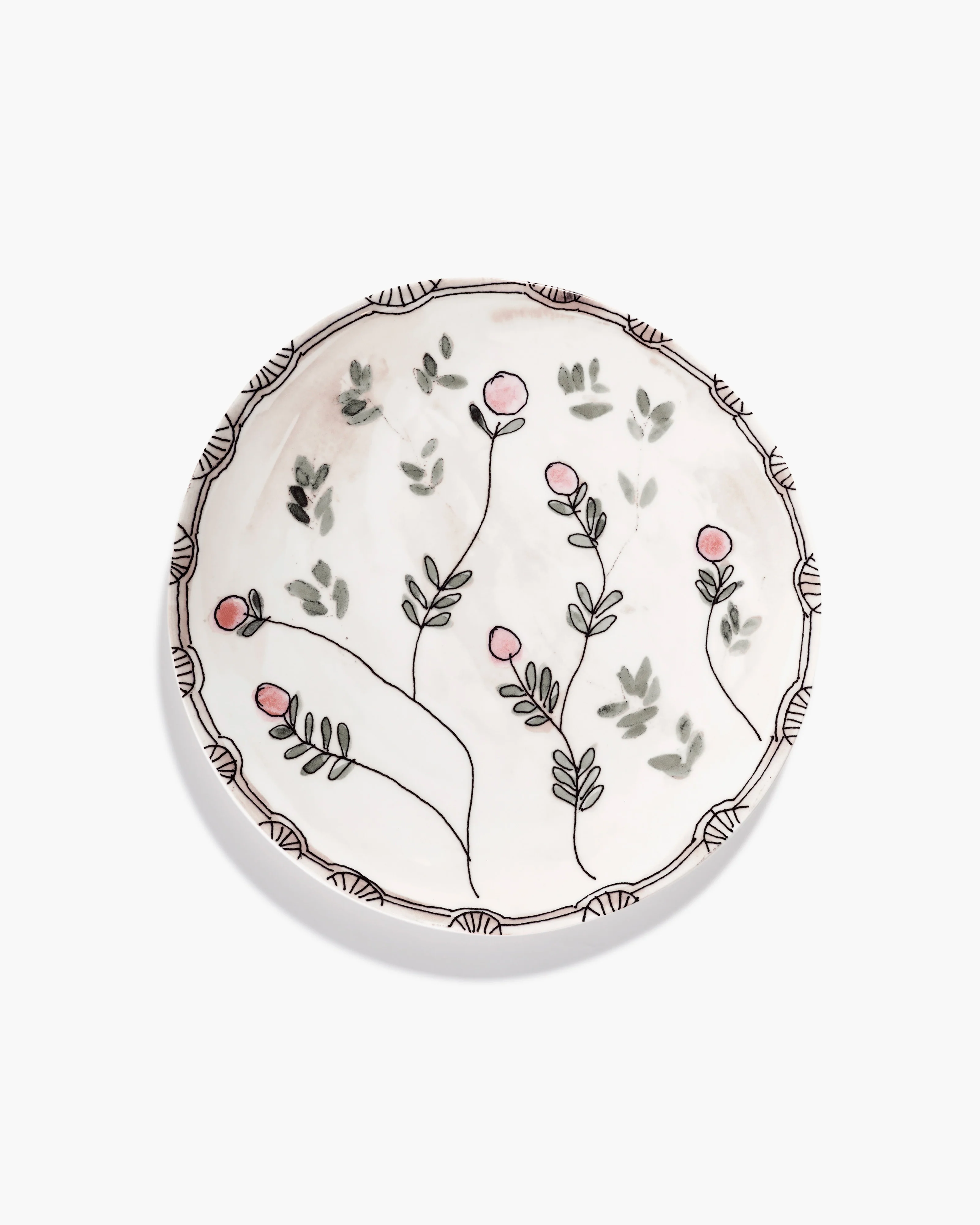 Serving plate S Mirtillo nude Midnight Flowers - Image 2