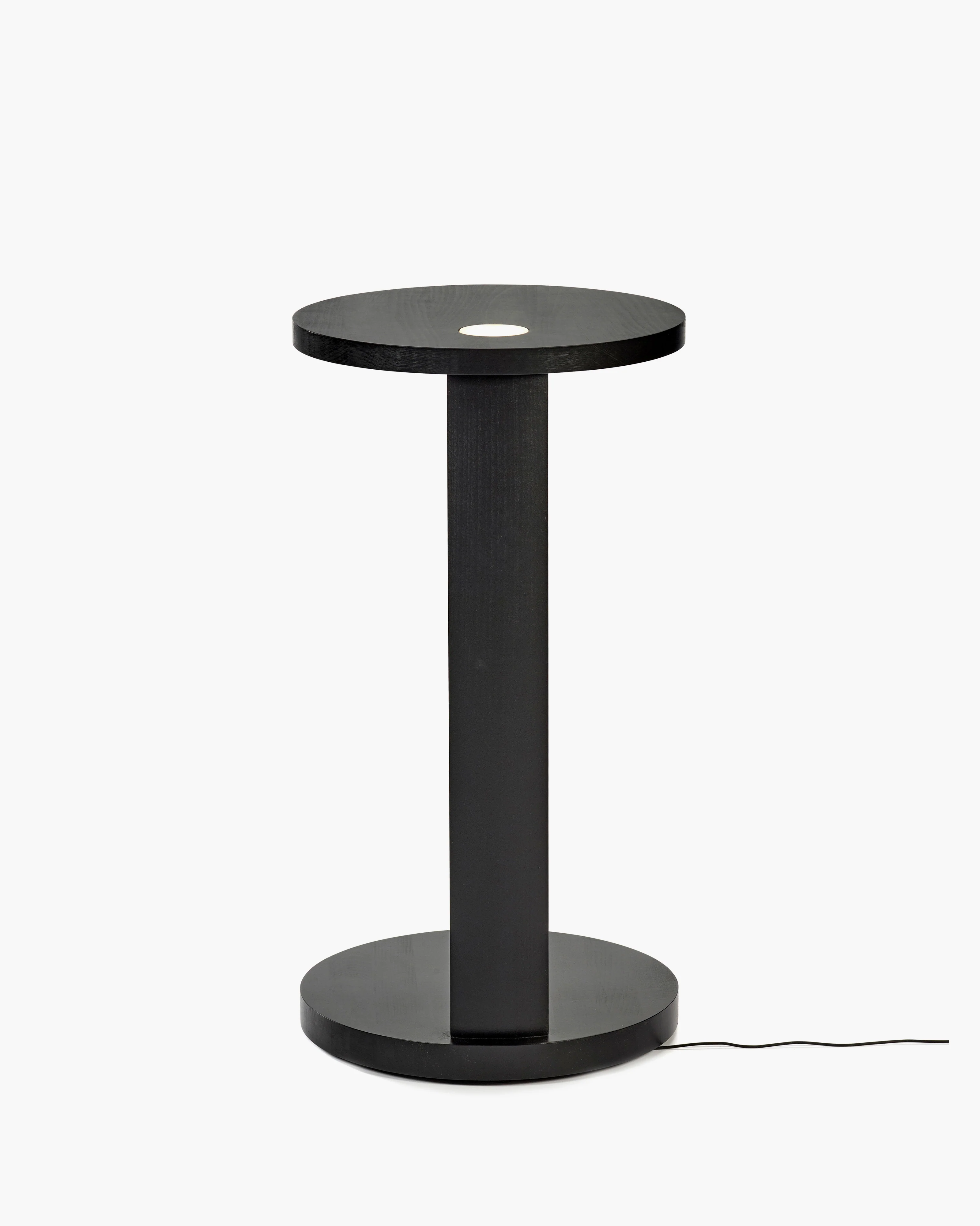 Side table L with LED light beech black Aura - Image 3