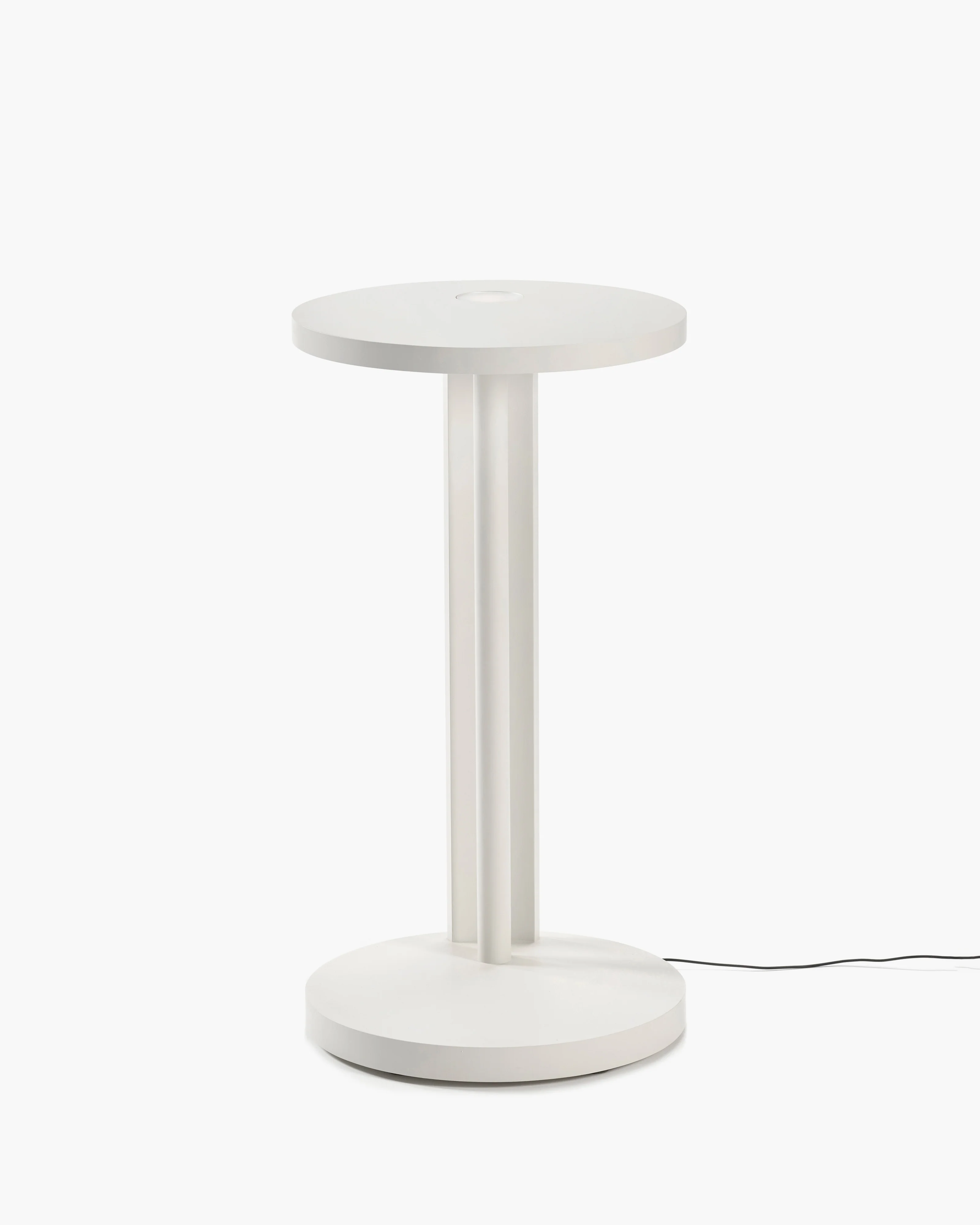 Side table L with LED light beech off-white Aura - Image 3