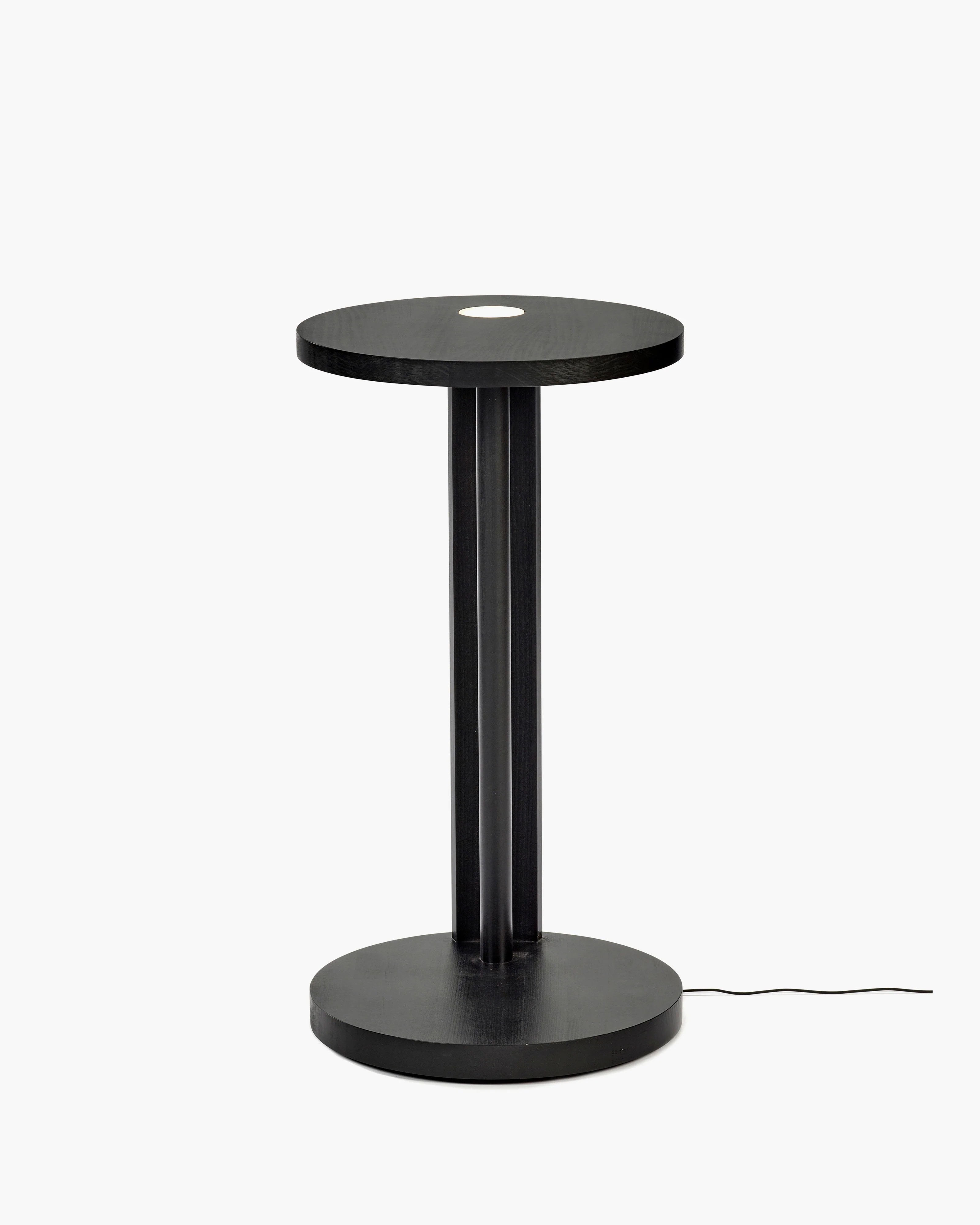 Side table L with LED light oak brown Aura - Image 3