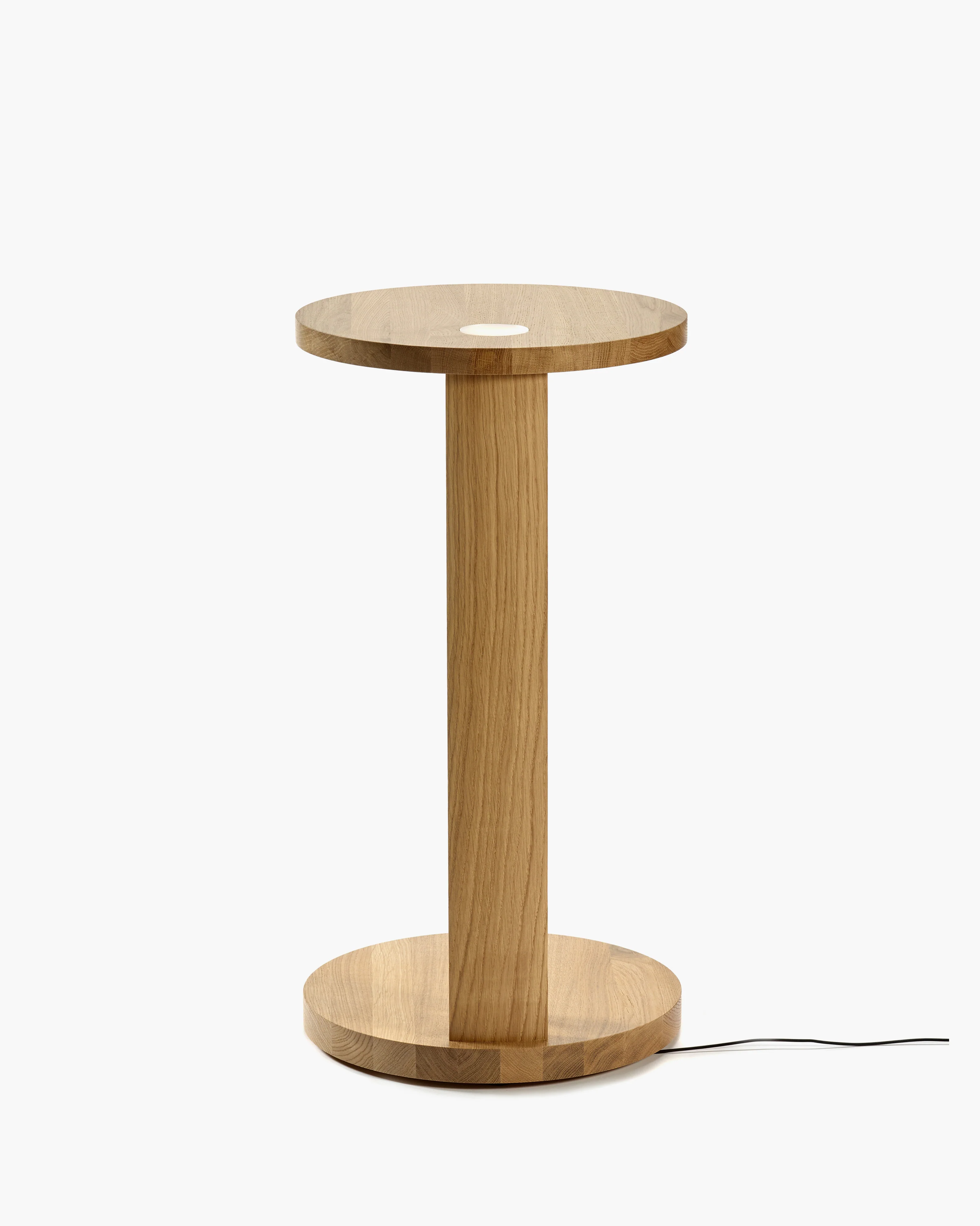 Side table L with LED light oak light brown Aura - Image 4