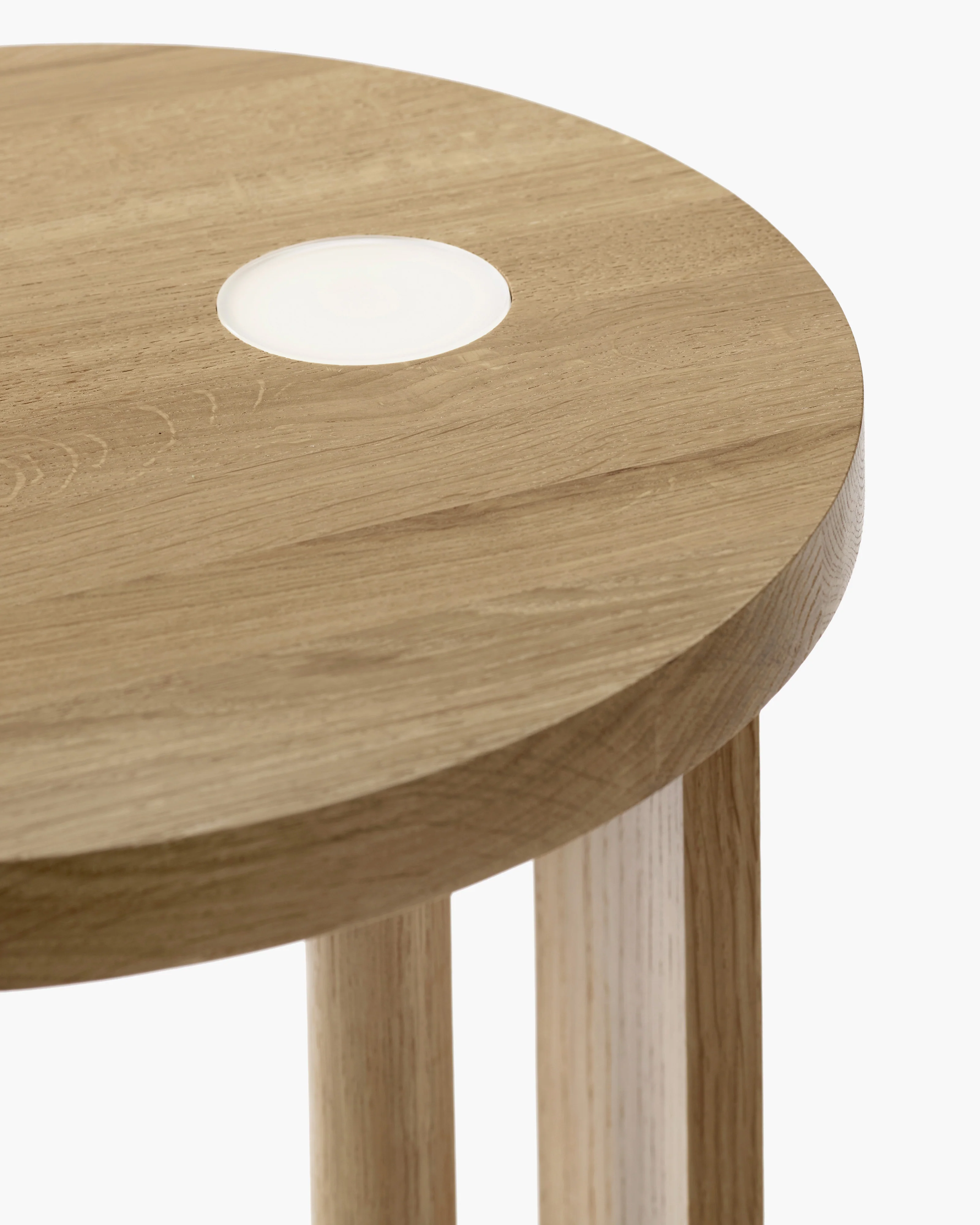 Side table L with LED light oak light brown Aura - Image 5