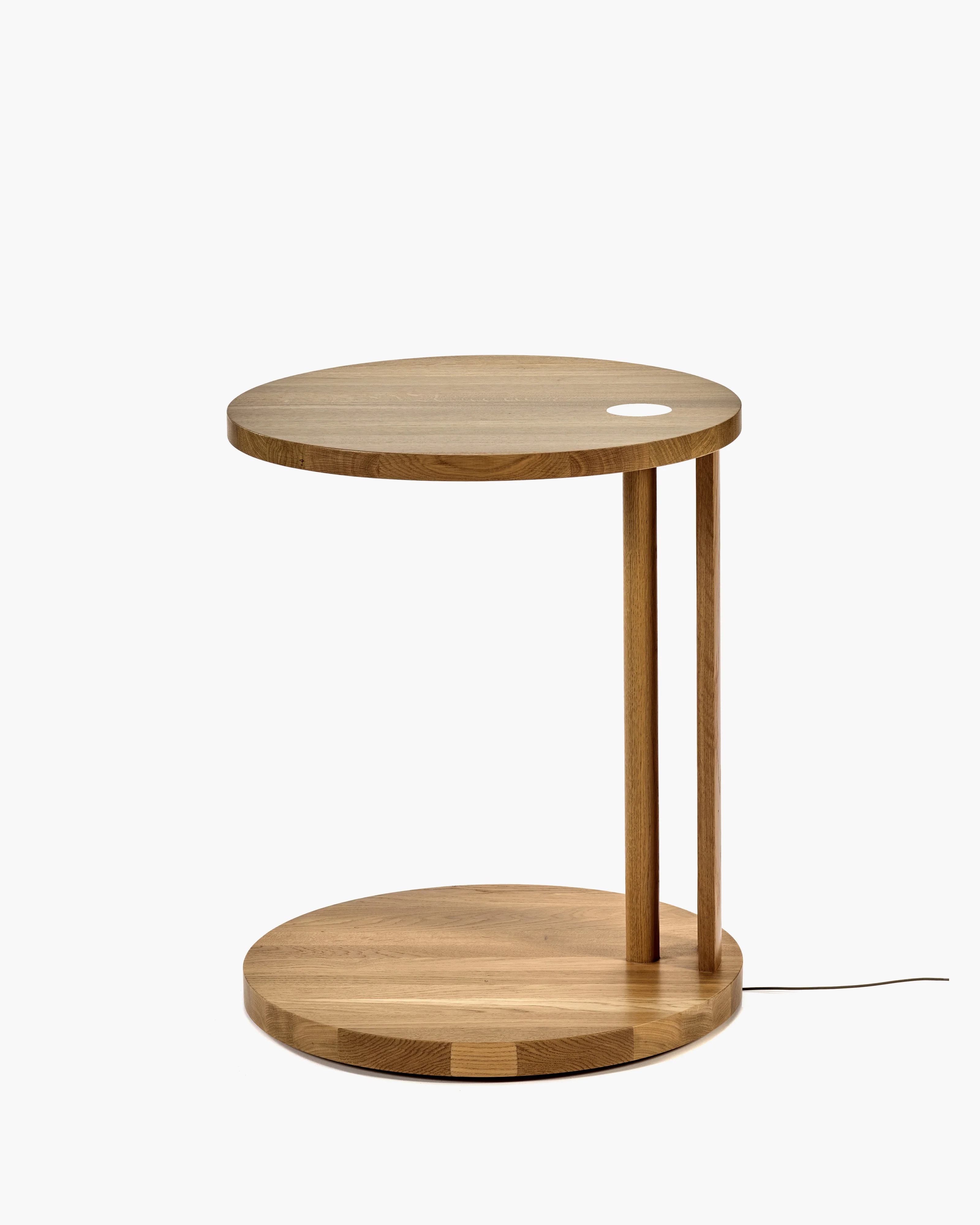 Side table S with LED light oak natural Aura - Image 2