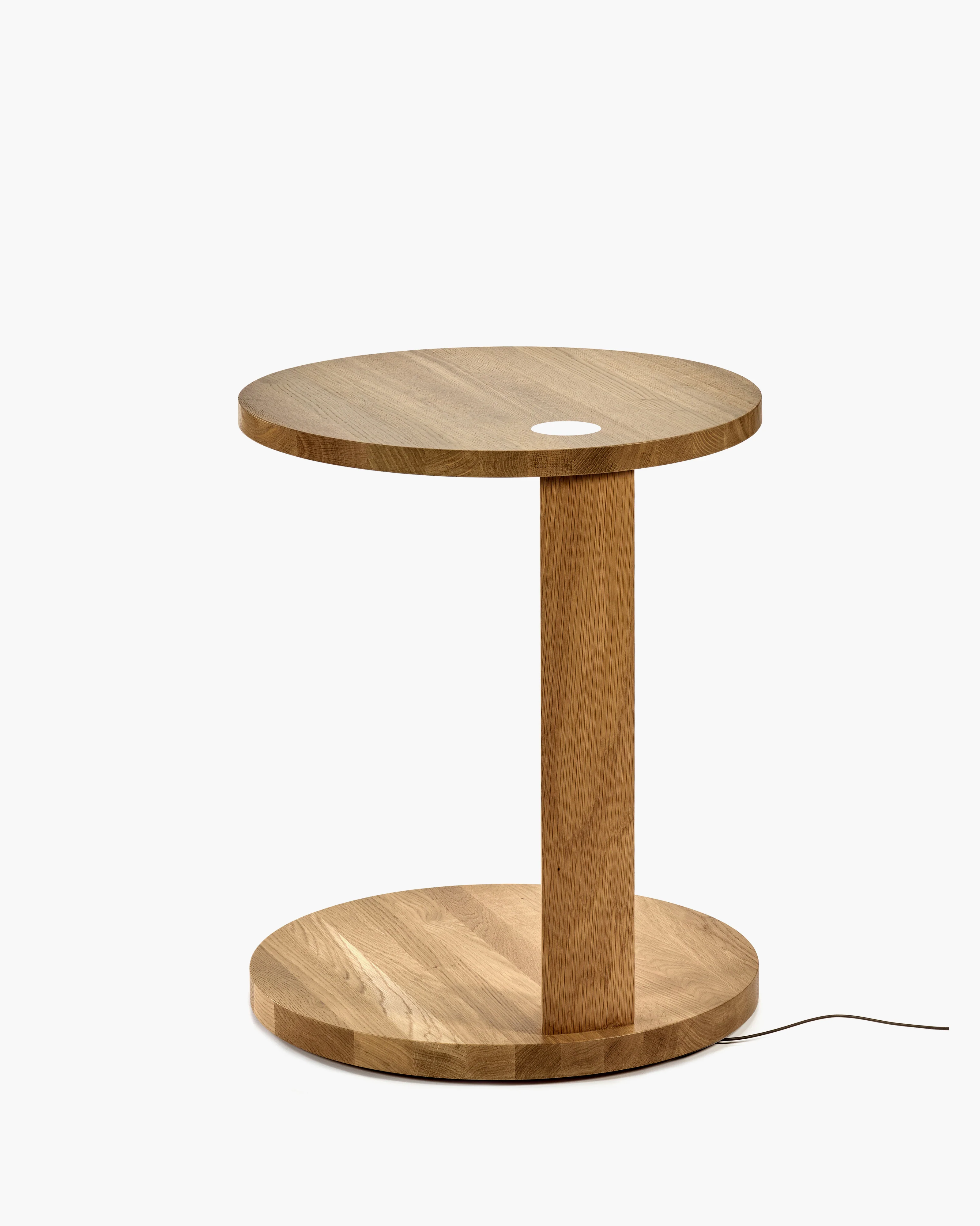 Side table S with LED light oak natural Aura - Image 4