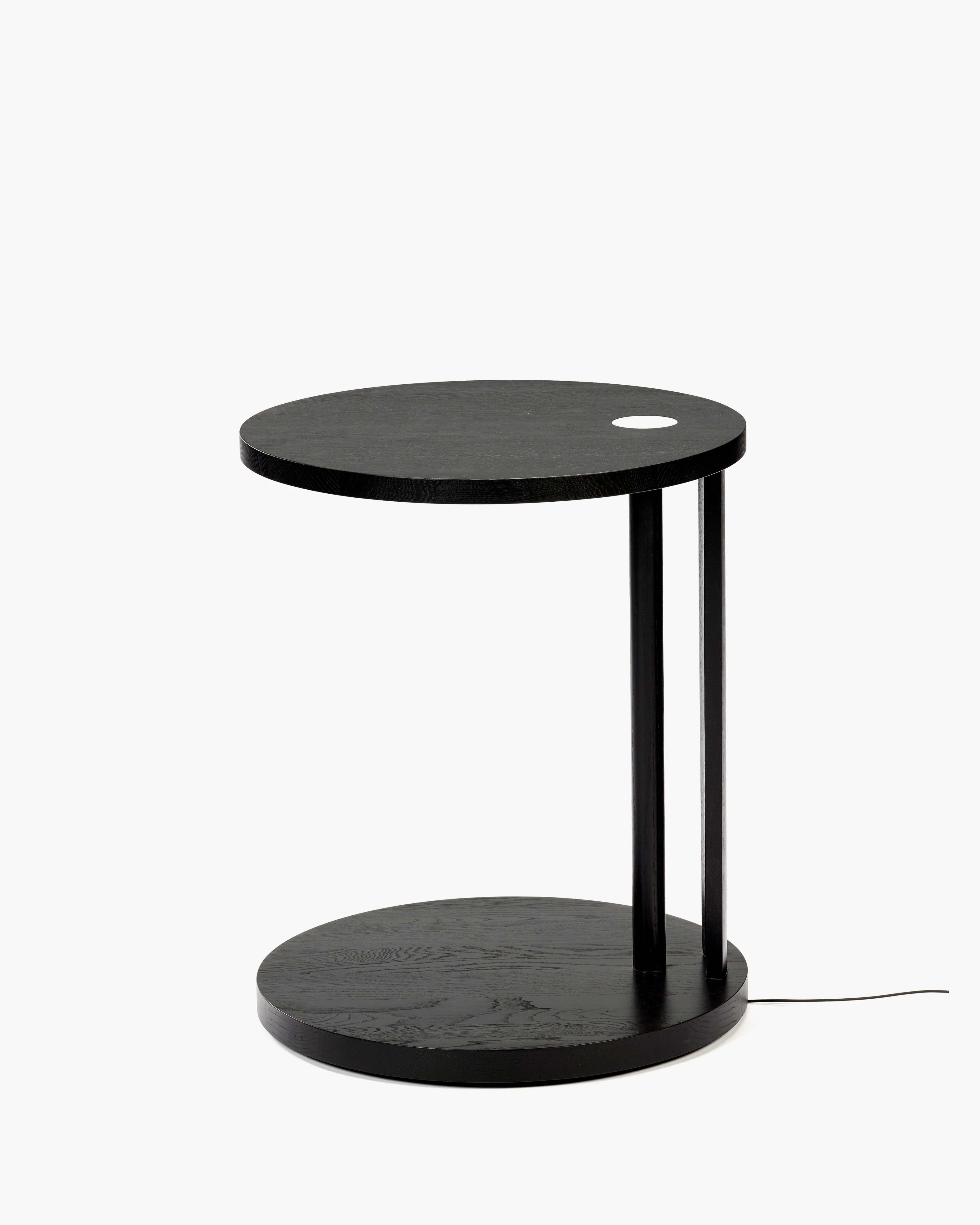Side table S with LED light oak stained black Aura - Image 2