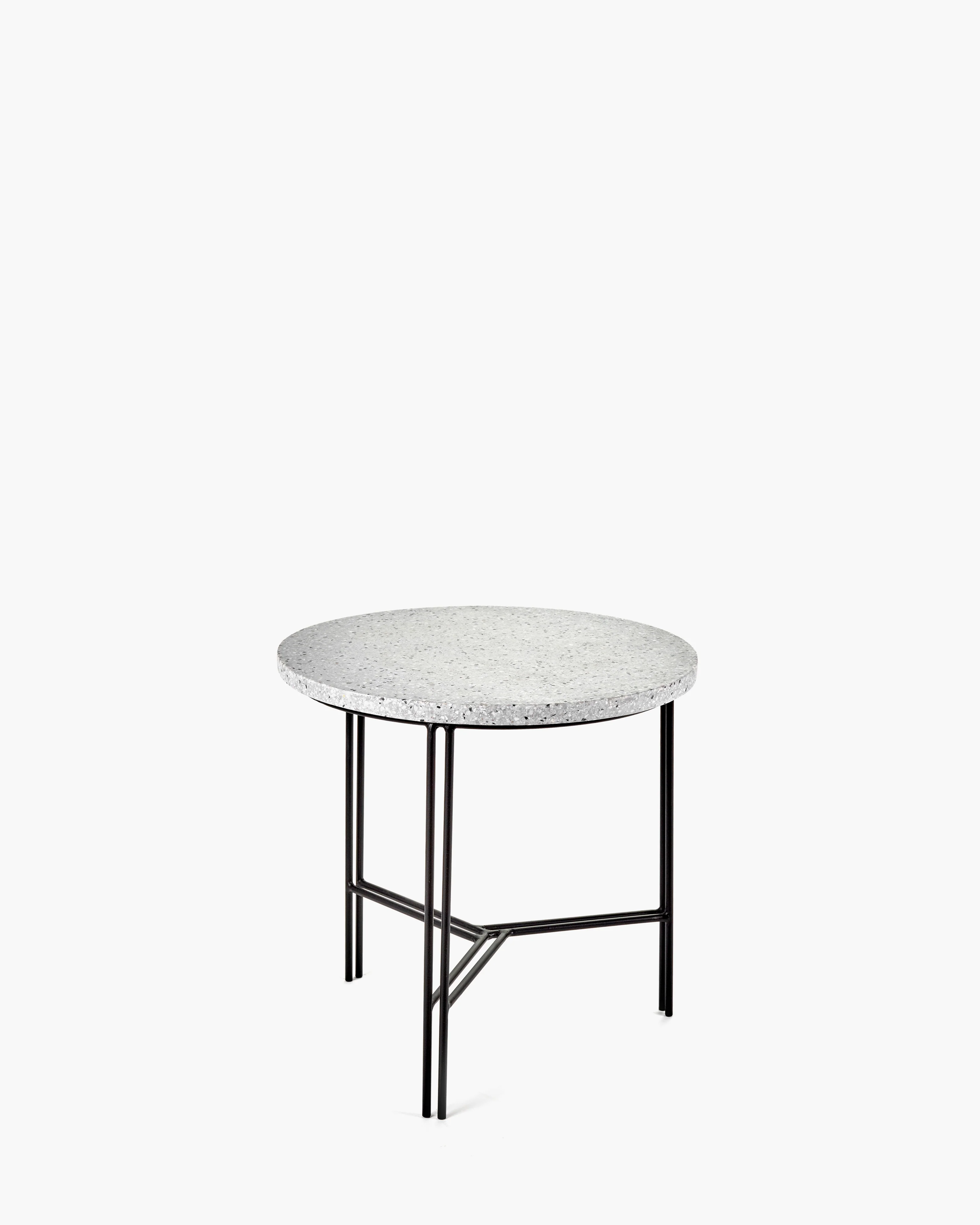 Sidetable black/grey terrazzo M Metal Sculptures