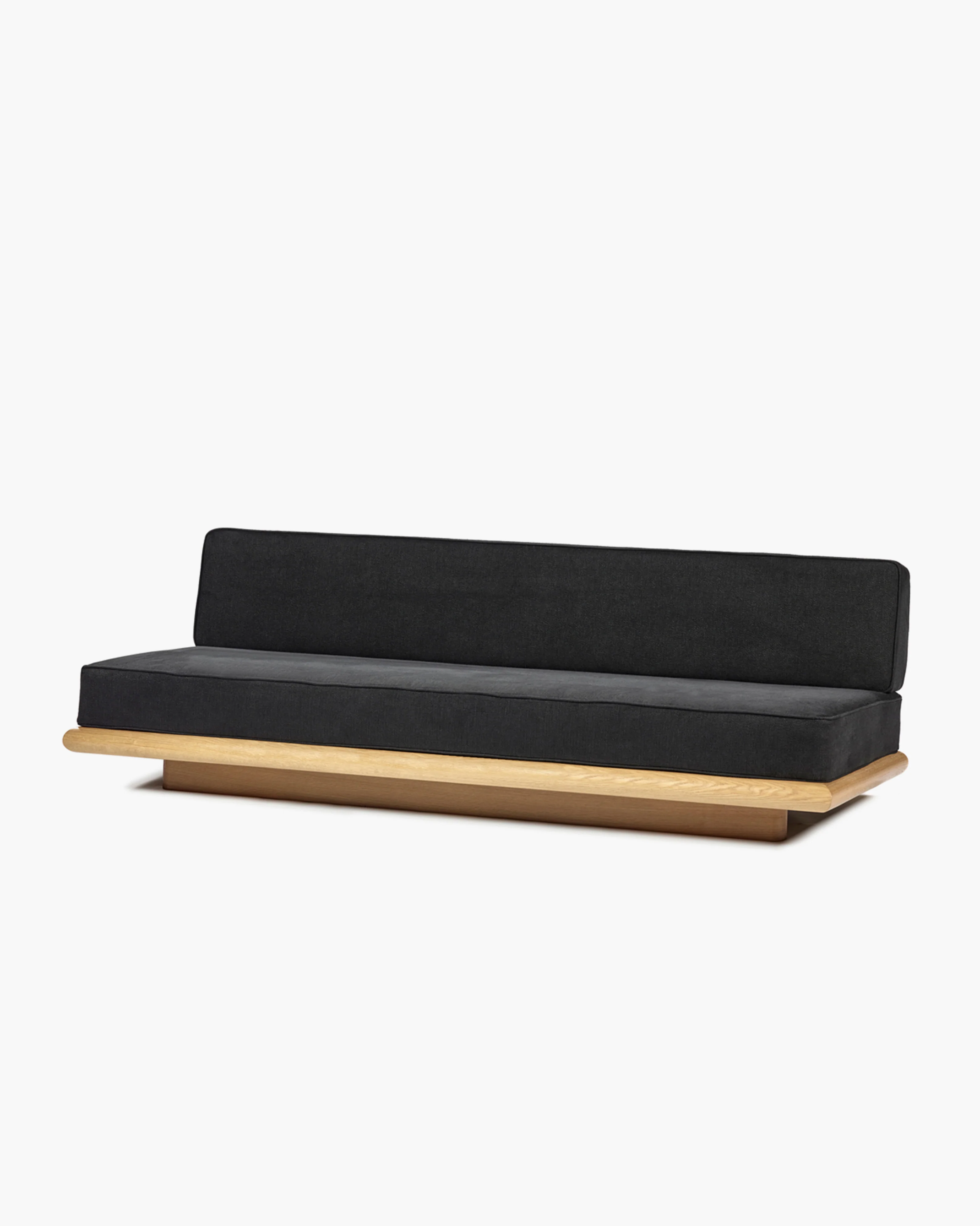Sofa licot black + frame oak natural Ono 3