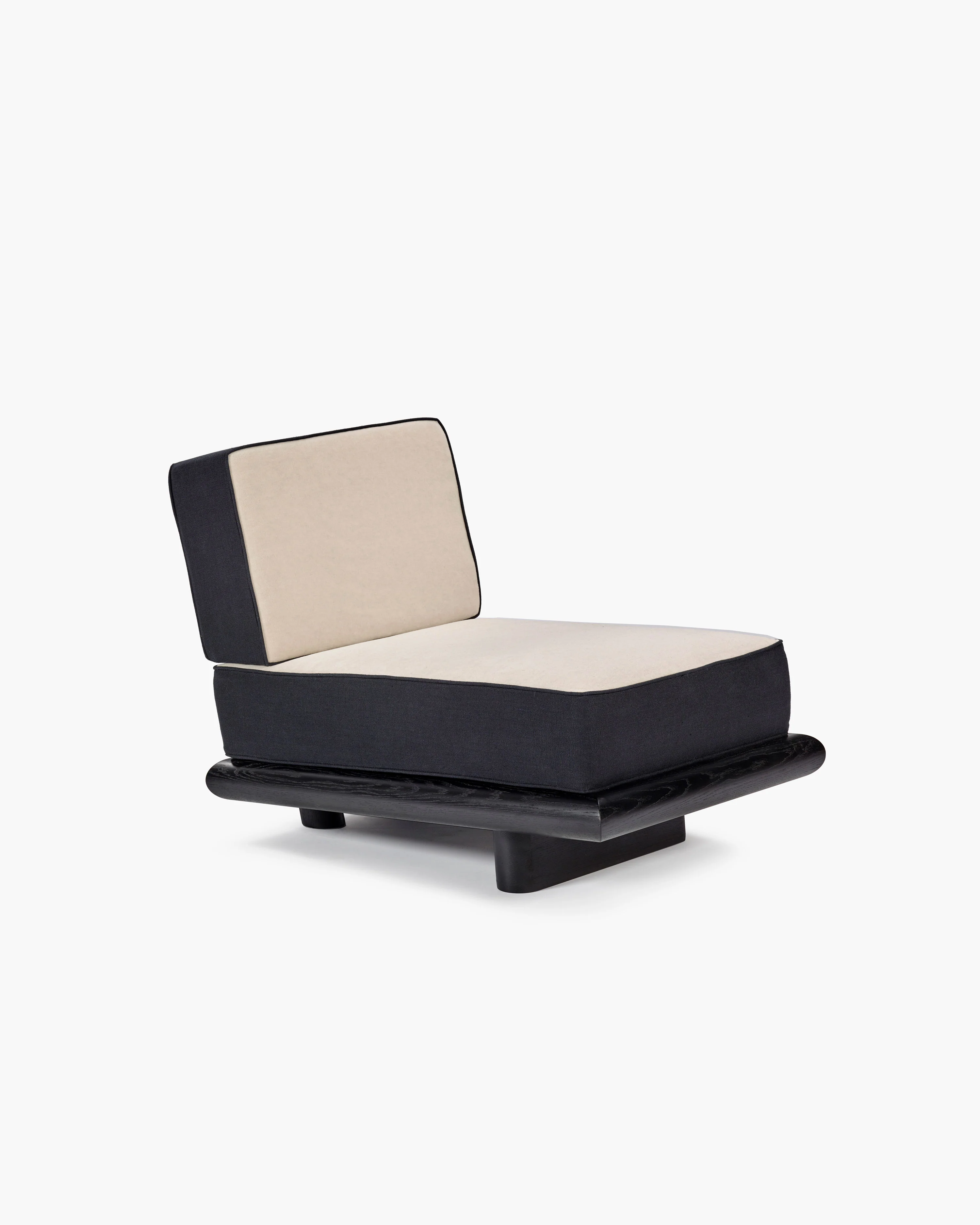 Sofa velvet grey + lin black + frame black Ono 1