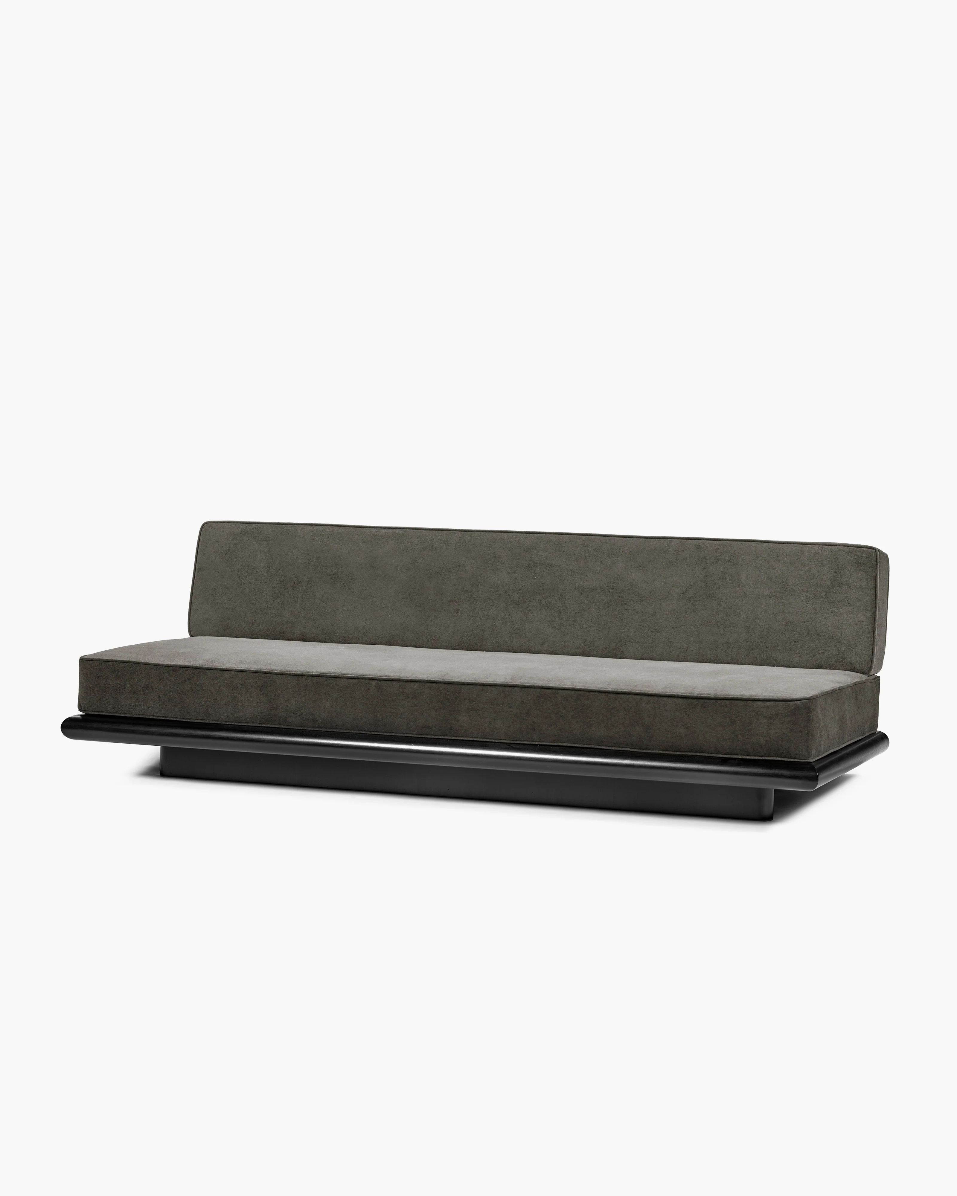 Sofa velvet mole + frame tulipwood stained dark Ono 3