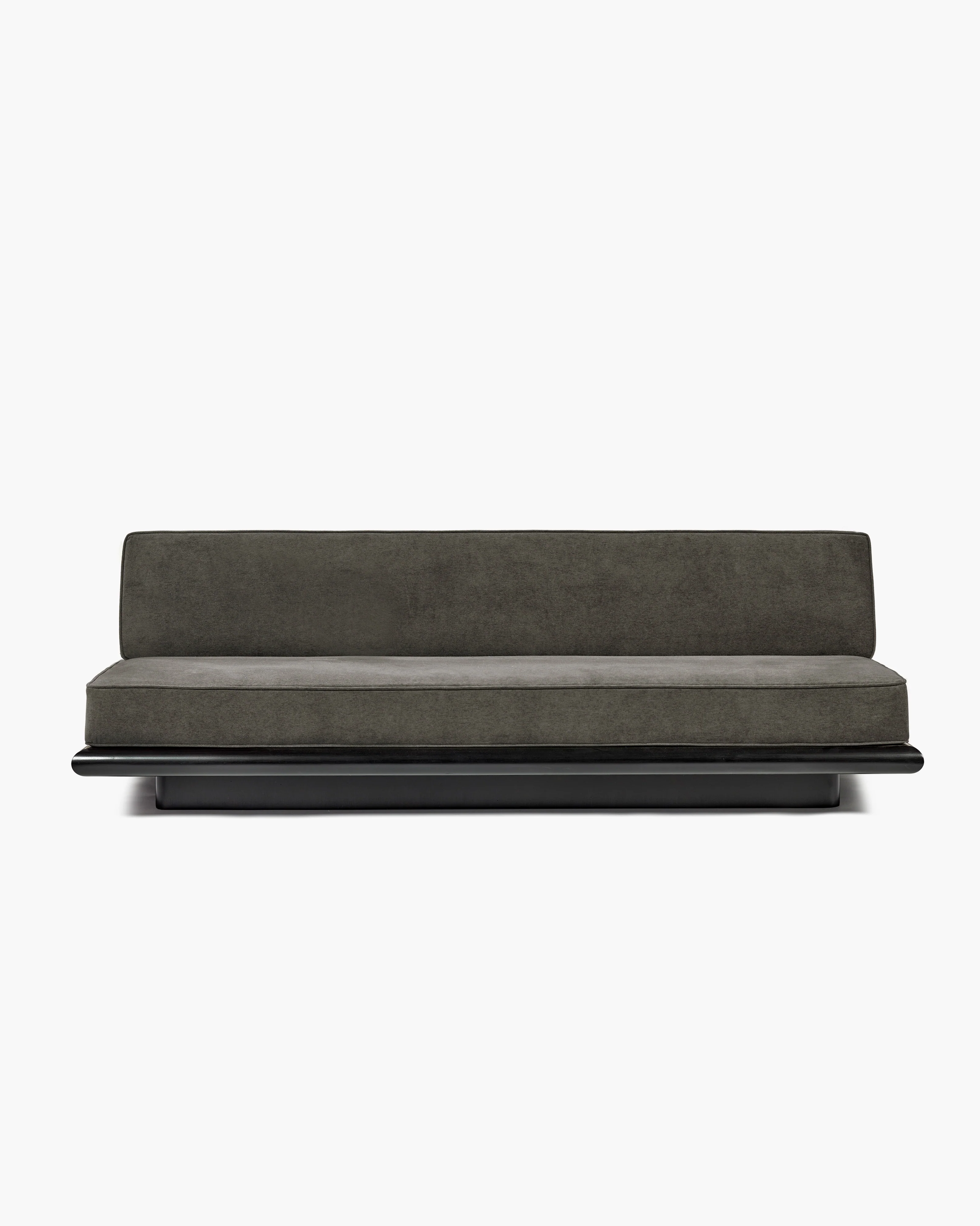 Sofa velvet mole + frame tulipwood stained dark Ono 3 - Image 2
