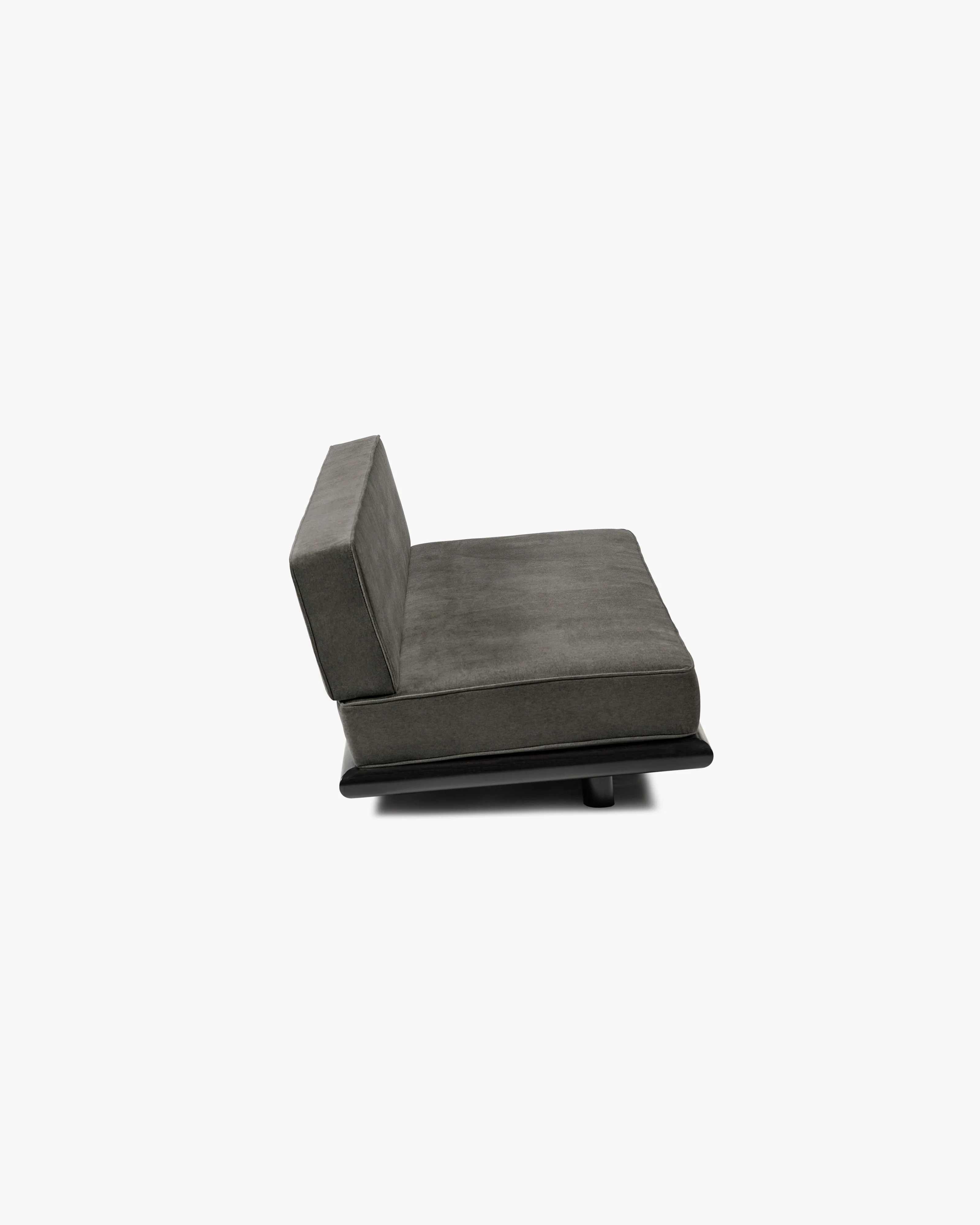 Sofa velvet mole + frame tulipwood stained dark Ono 3 - Image 4