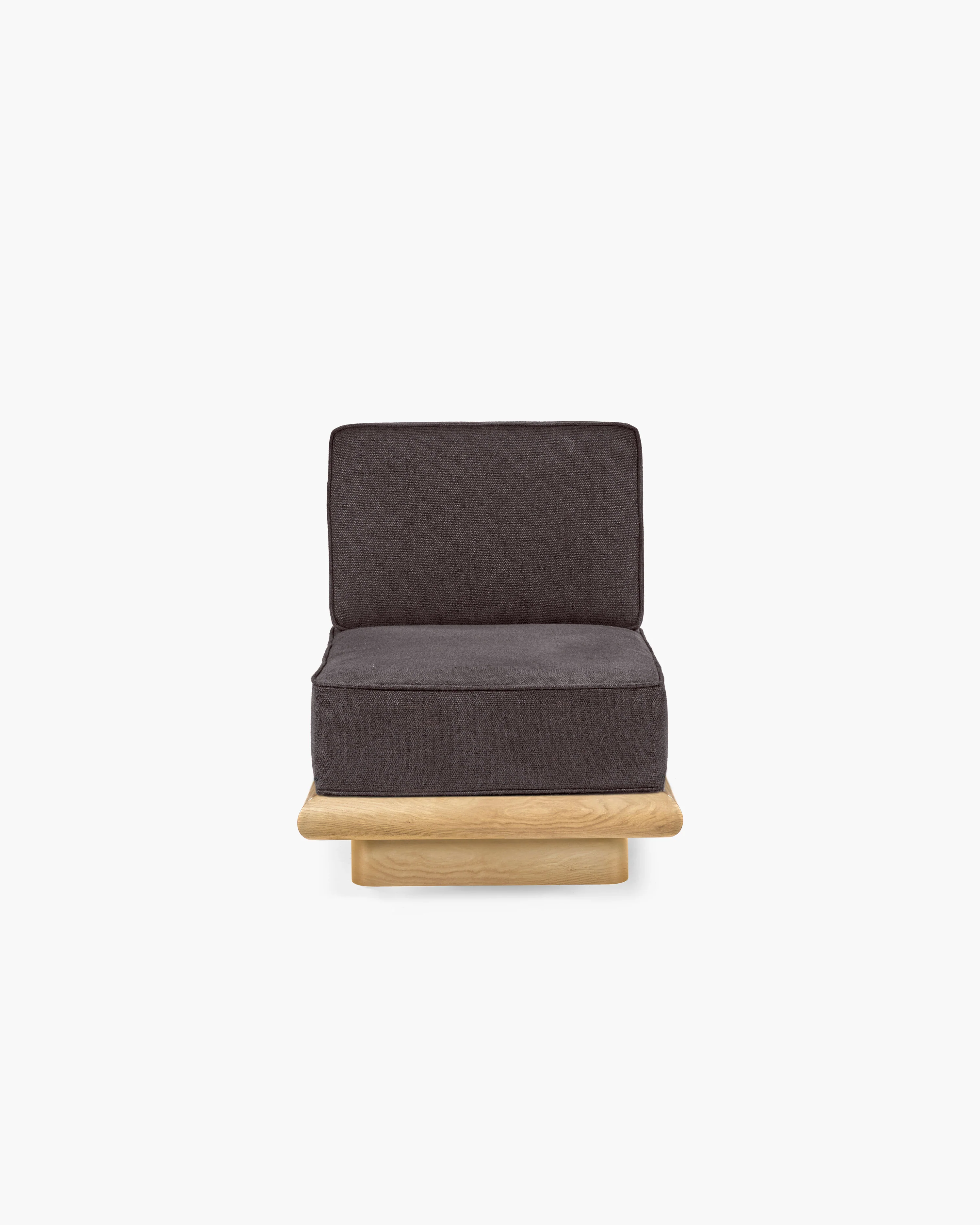 Sofa velvet shade + frame oak natural Ono 1 - Image 2