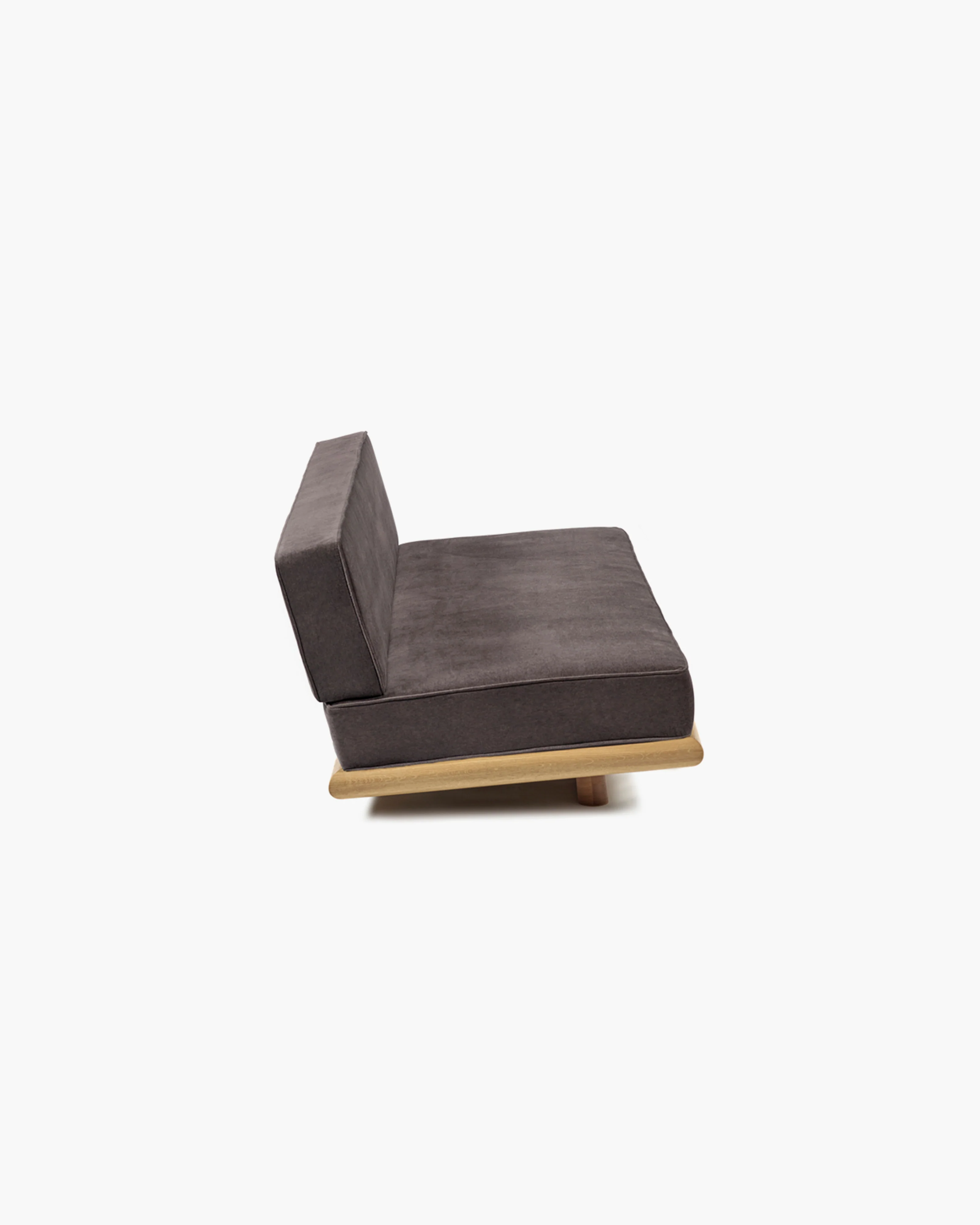 Sofa velvet shade + frame oak natural Ono 3 - Image 3