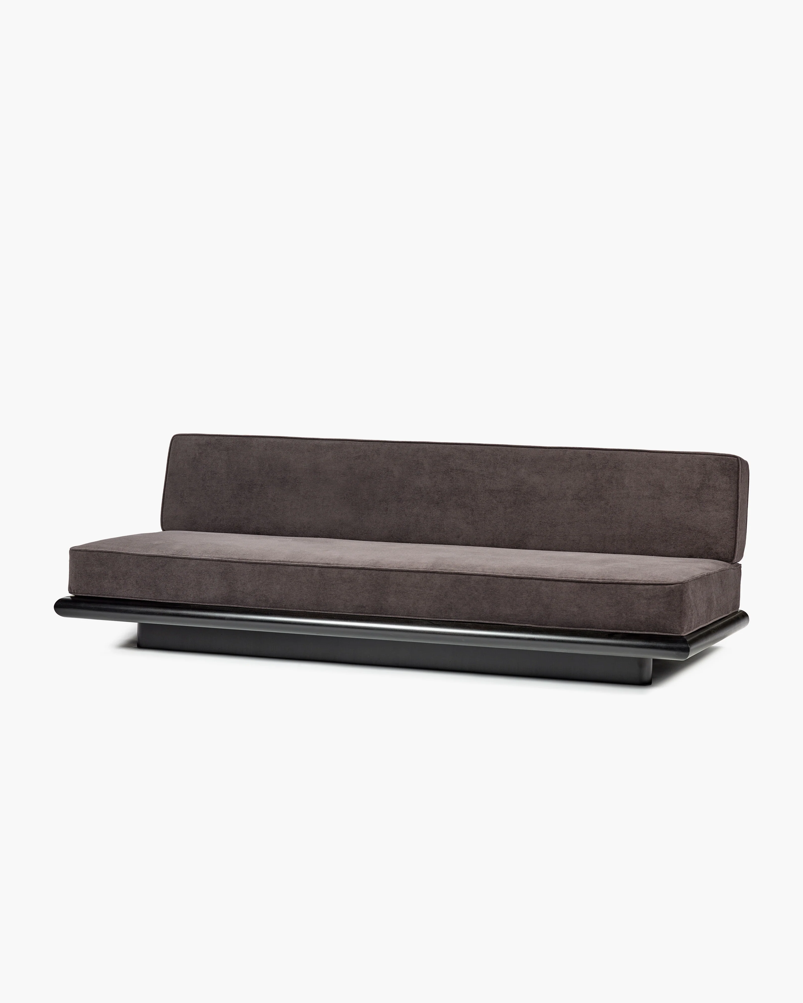 Sofa velvet shade + frame tulipwood stained dark Ono 3