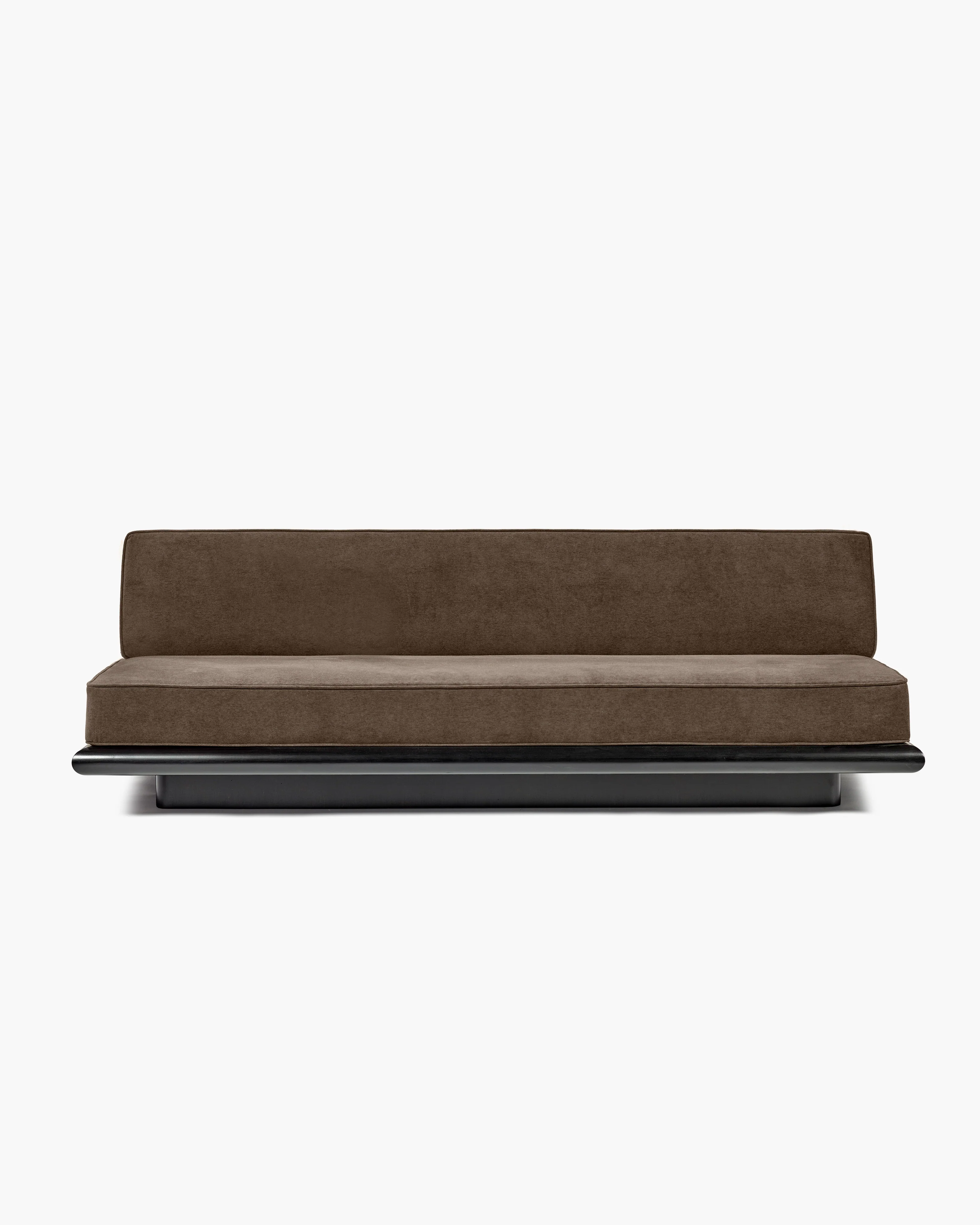 Sofa velvet teddy + frame tulipwood stained dark Ono 3 - Image 2