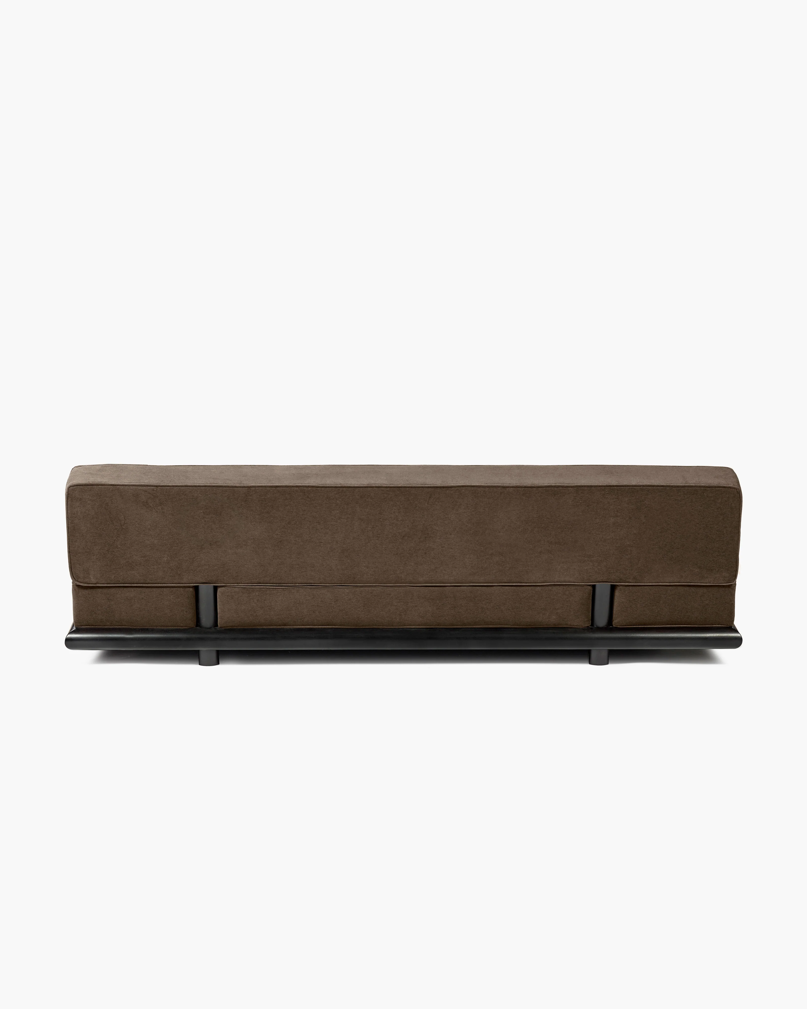 Sofa velvet teddy + frame tulipwood stained dark Ono 3 - Image 3