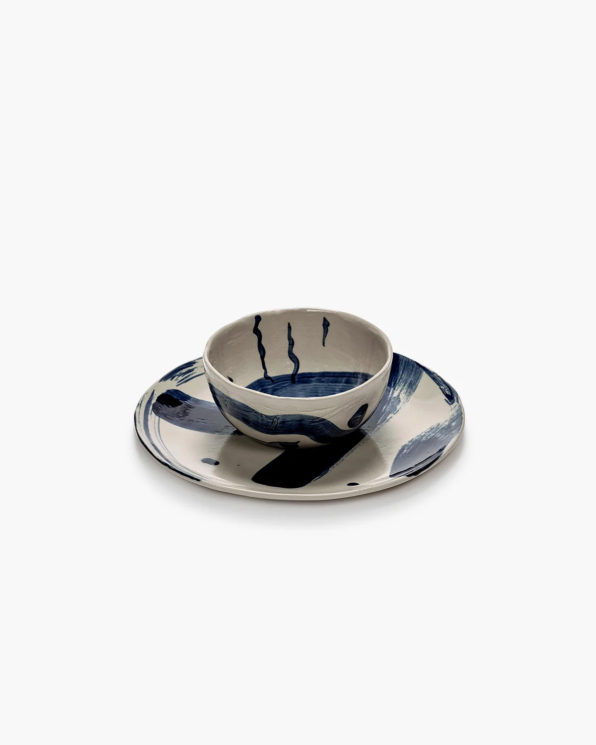 Soup bowl beige - blue Sophia - Image 6