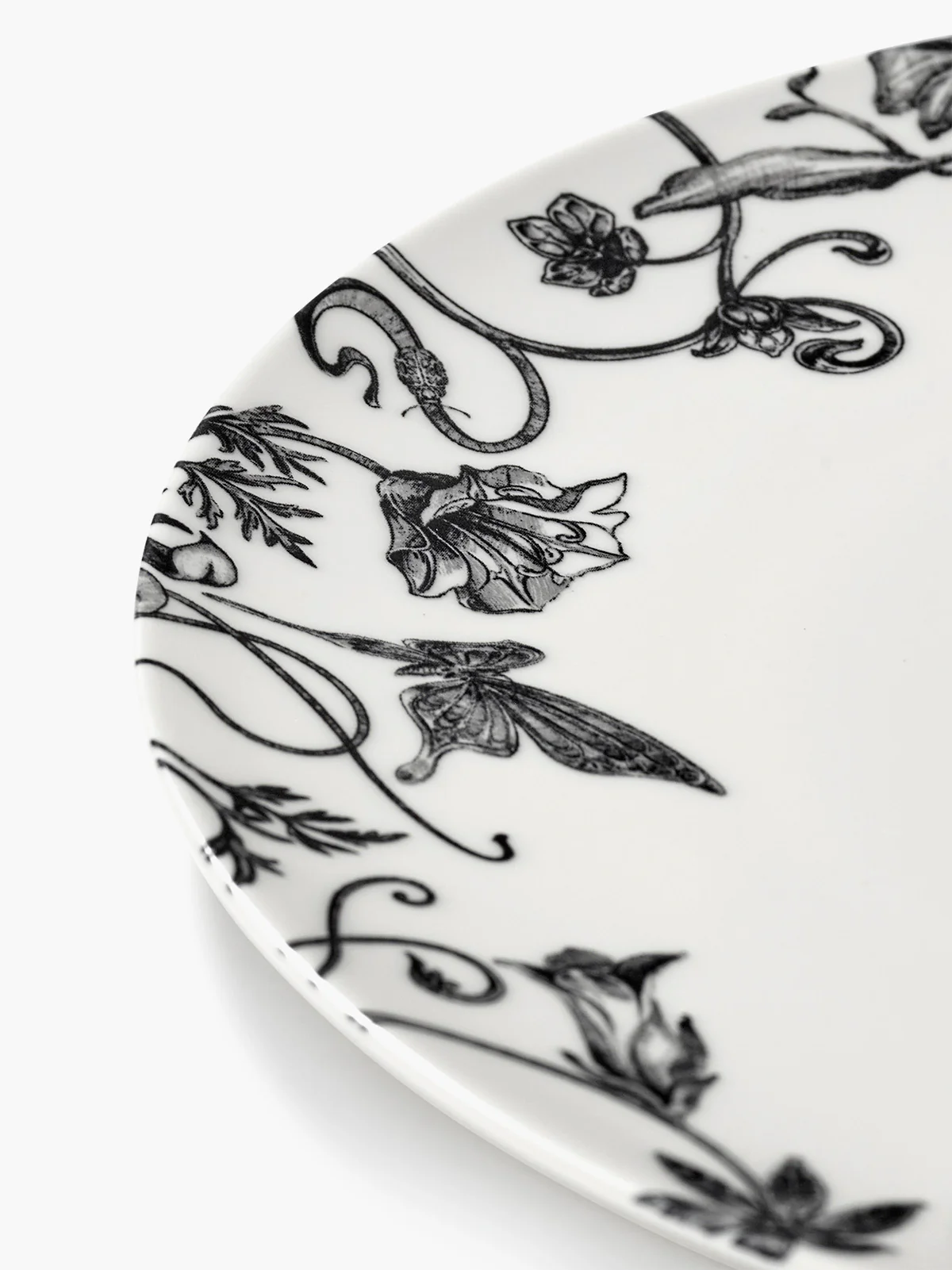 Starter plate floral fantasy white - black Unity - Image 6