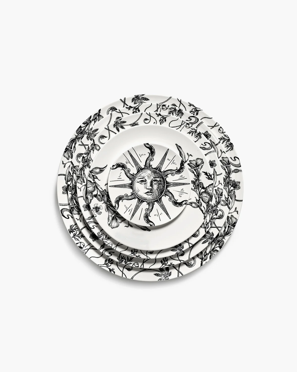 Starter plate floral fantasy white - black Unity - Image 8