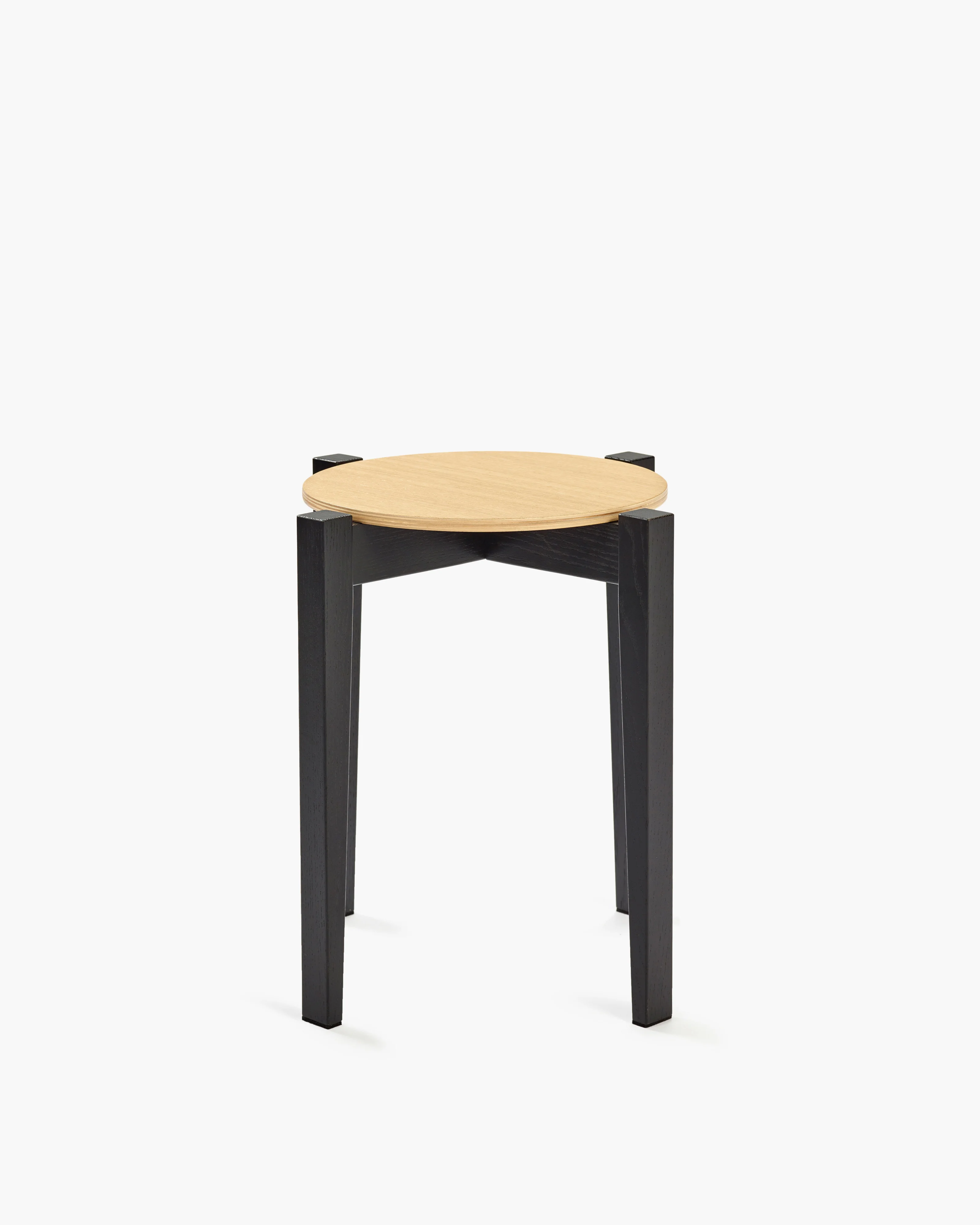 Stool beech black/oak natural Eloïs - Image 2