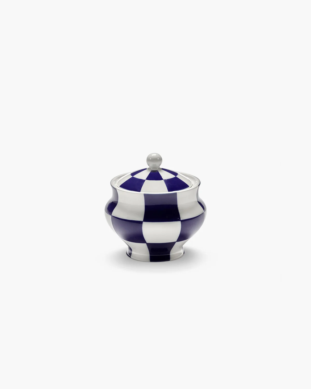 Sugar bowl blue - white Fête des Bêtes Les Objets Mouleversants