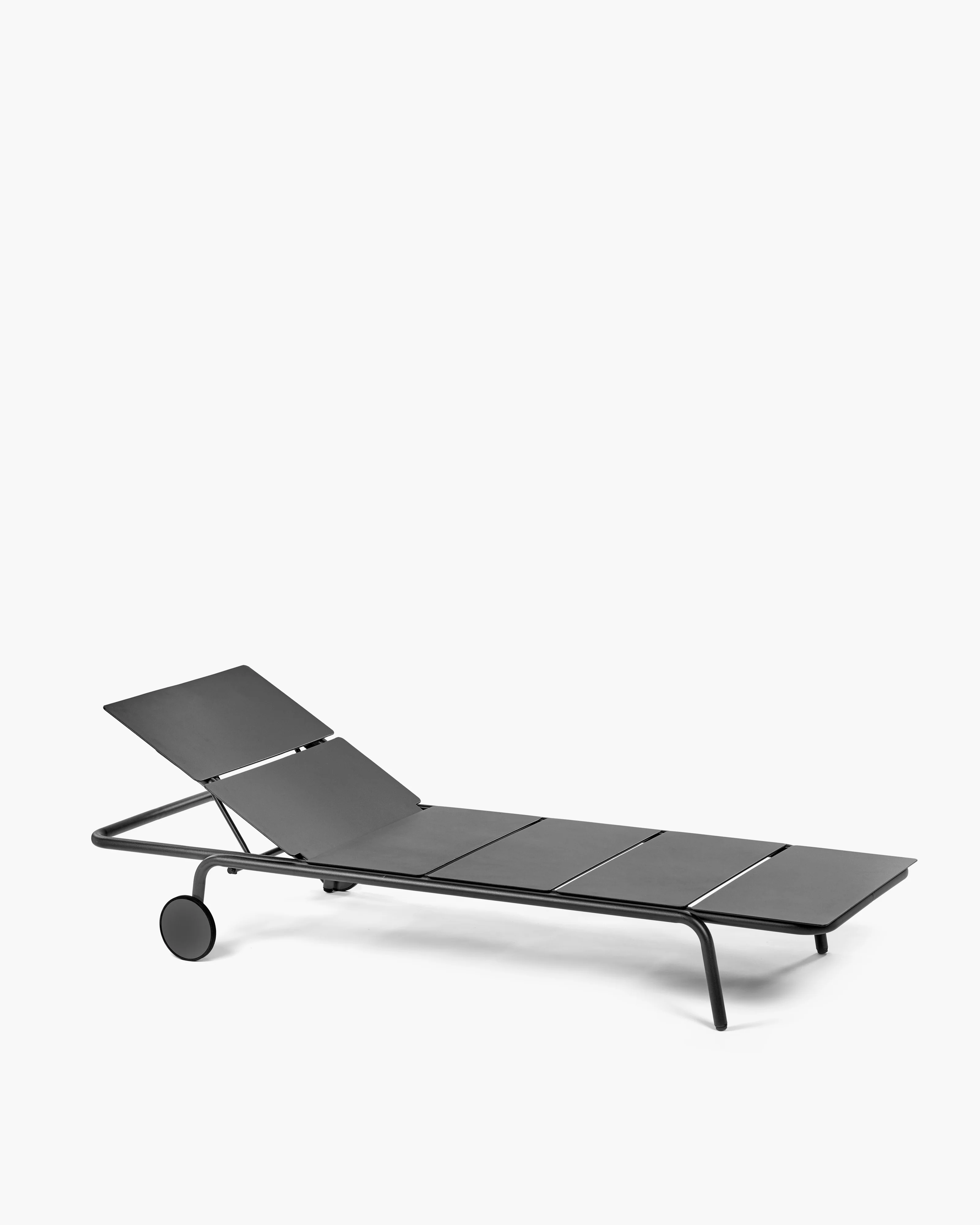 Sun lounger aluminium black August