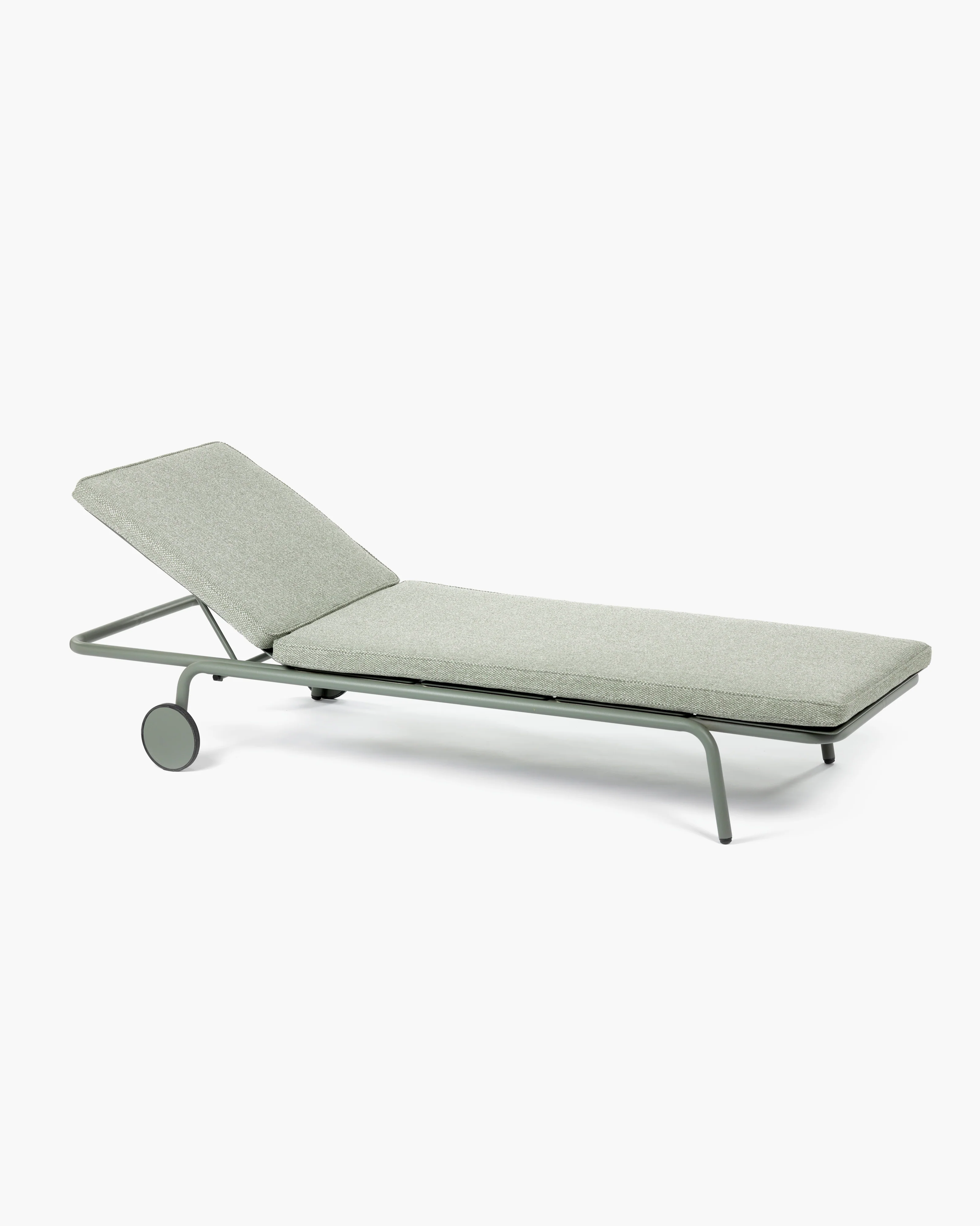 Sun lounger aluminium eucalyptus green August - Image 6
