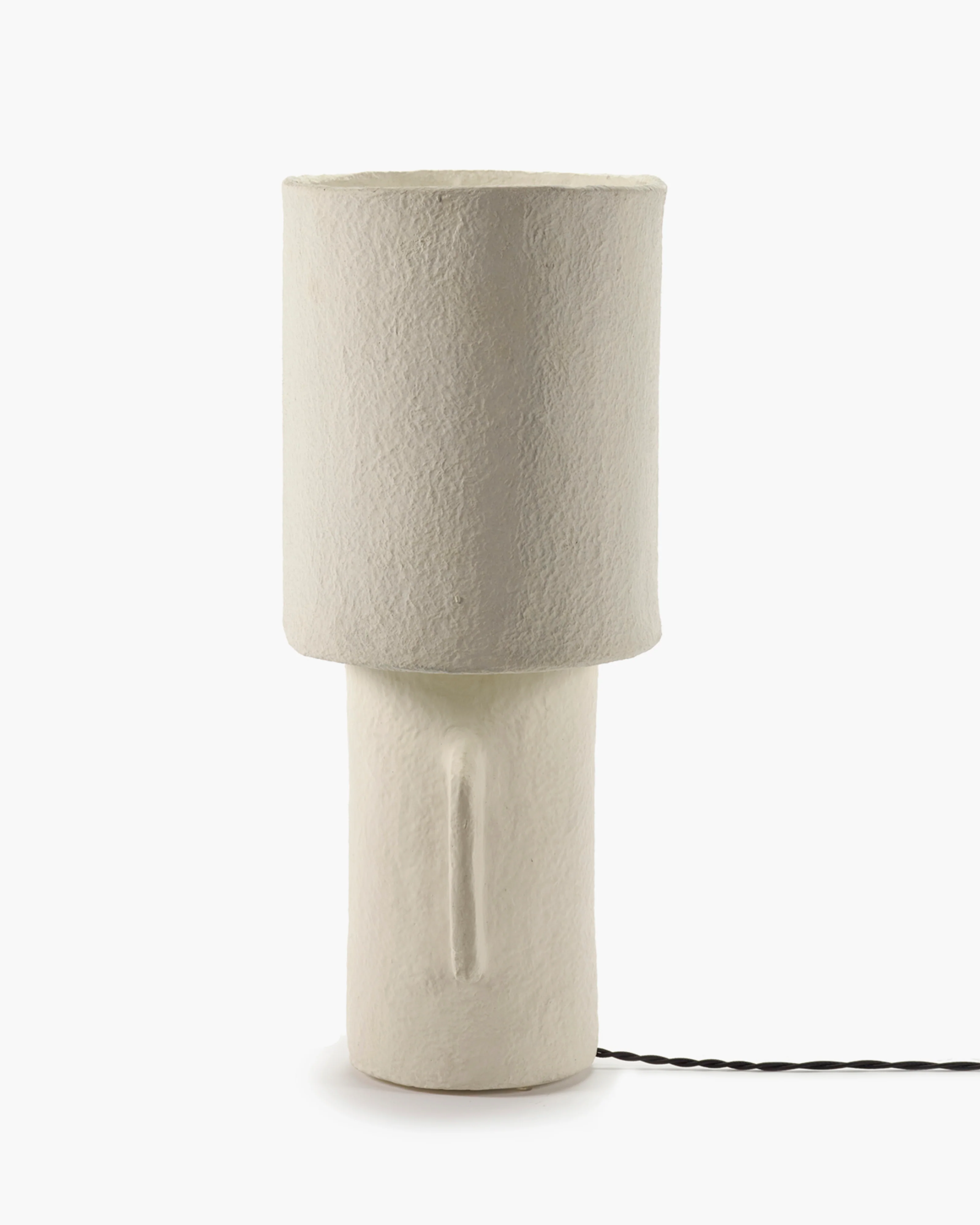 Table lamp M white paper mache Earth - Image 4