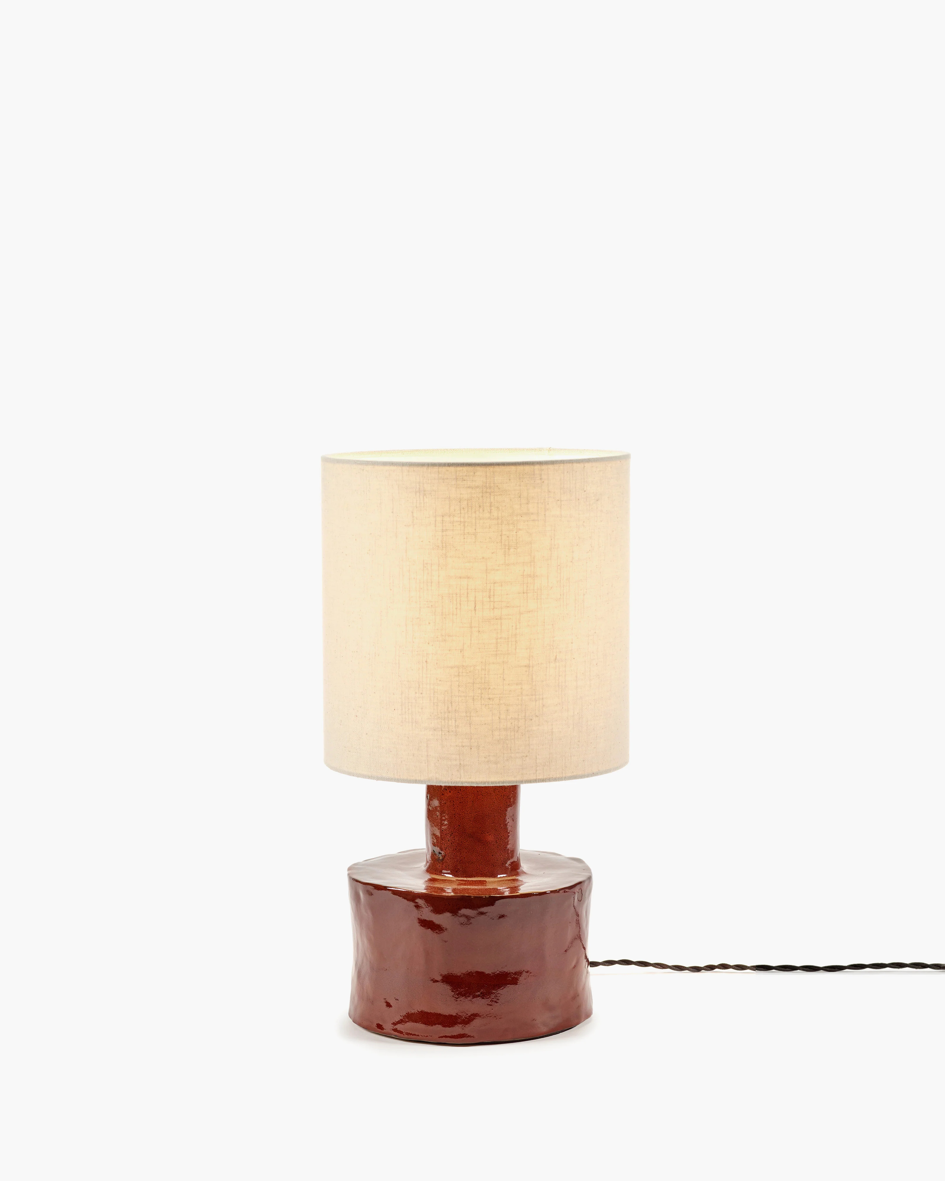 Table lamp red - beige Catherine - Image 4