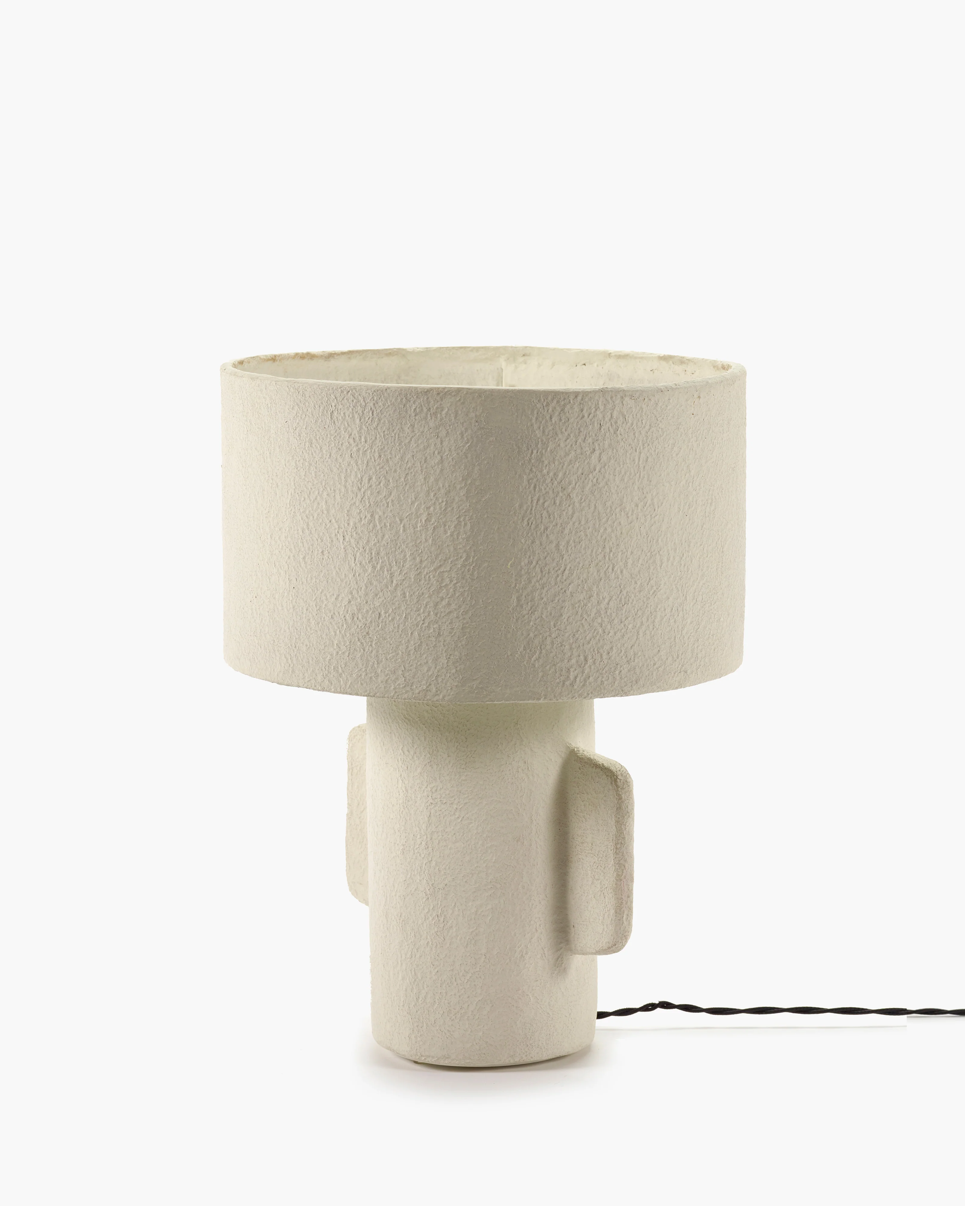 Table lamp S white paper mache Earth - Image 3
