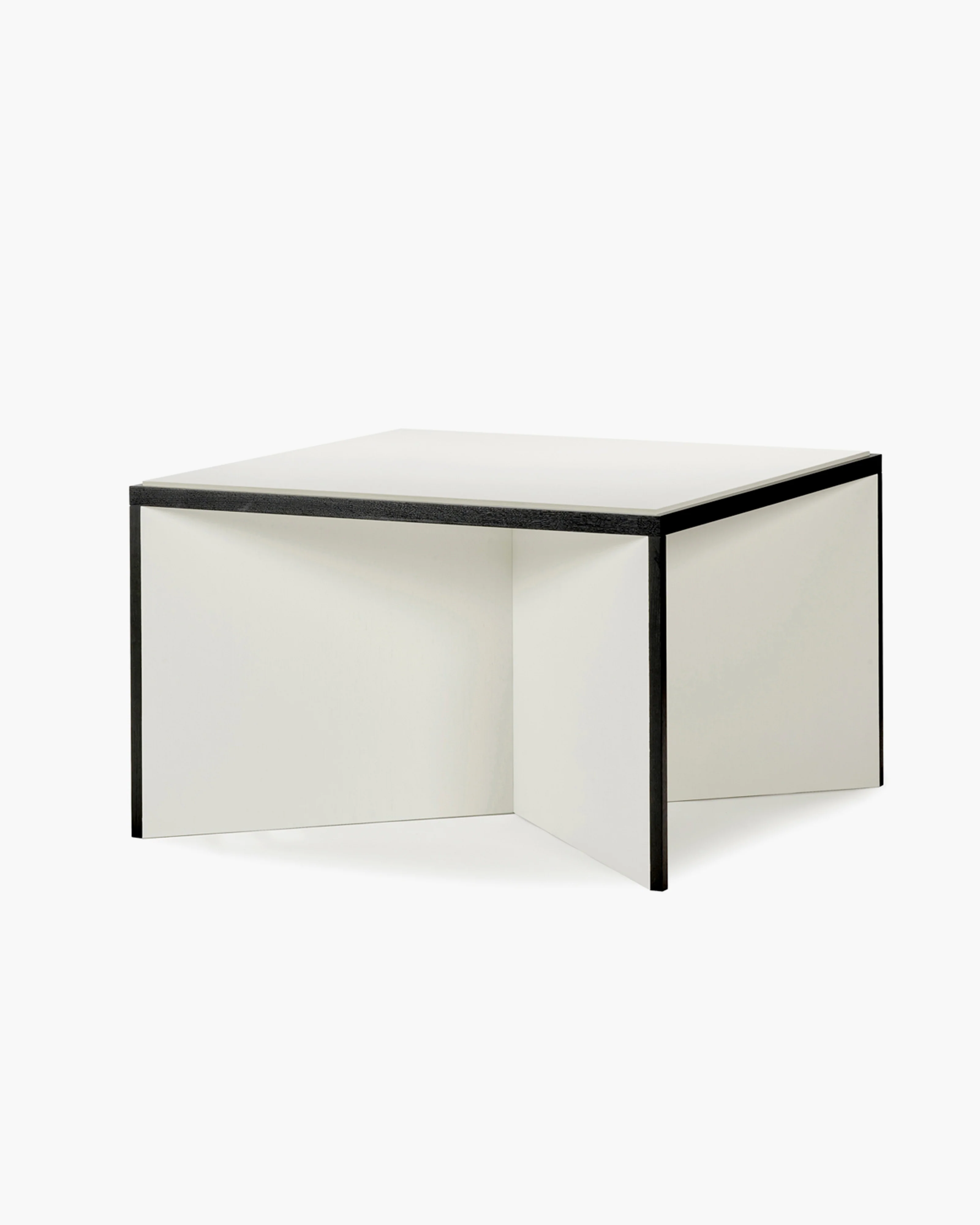 Table oak off-white - black/top oak off-white Kubé 1