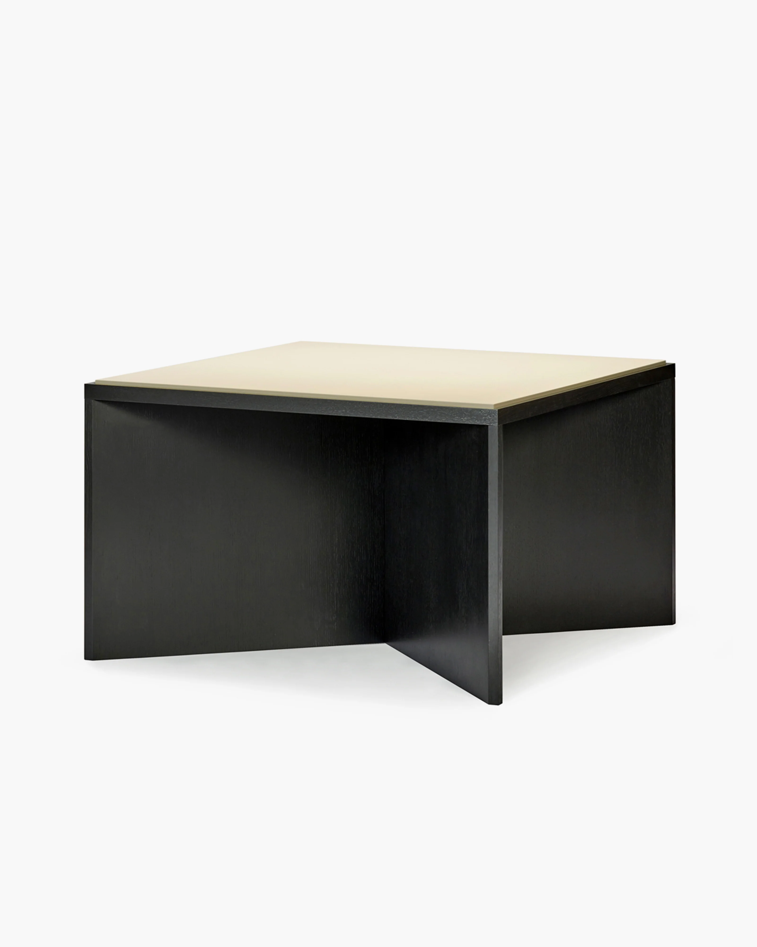 Table oak stained black/top oak cream Kubé 1