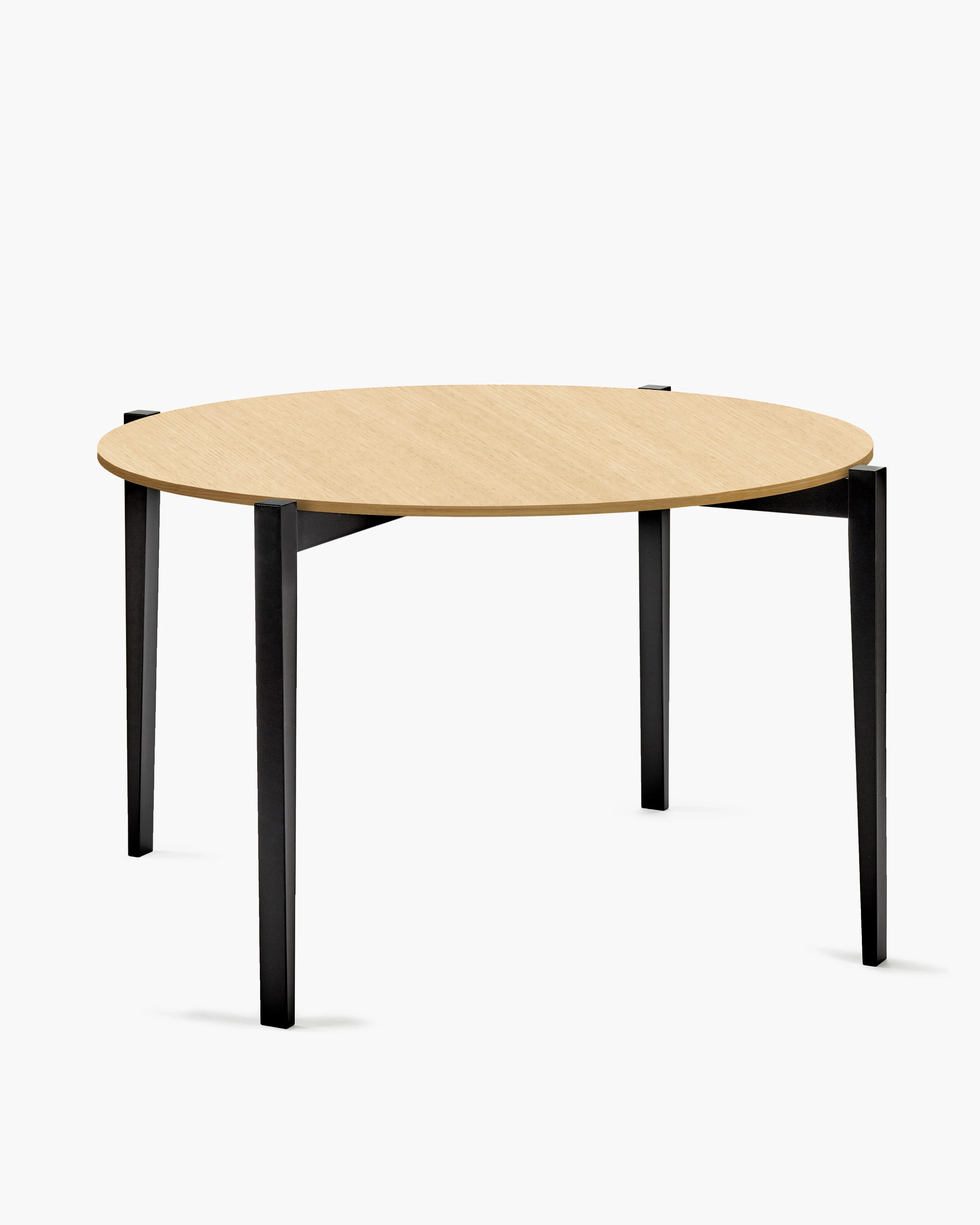 Table round beech black/oak natural Eloïs