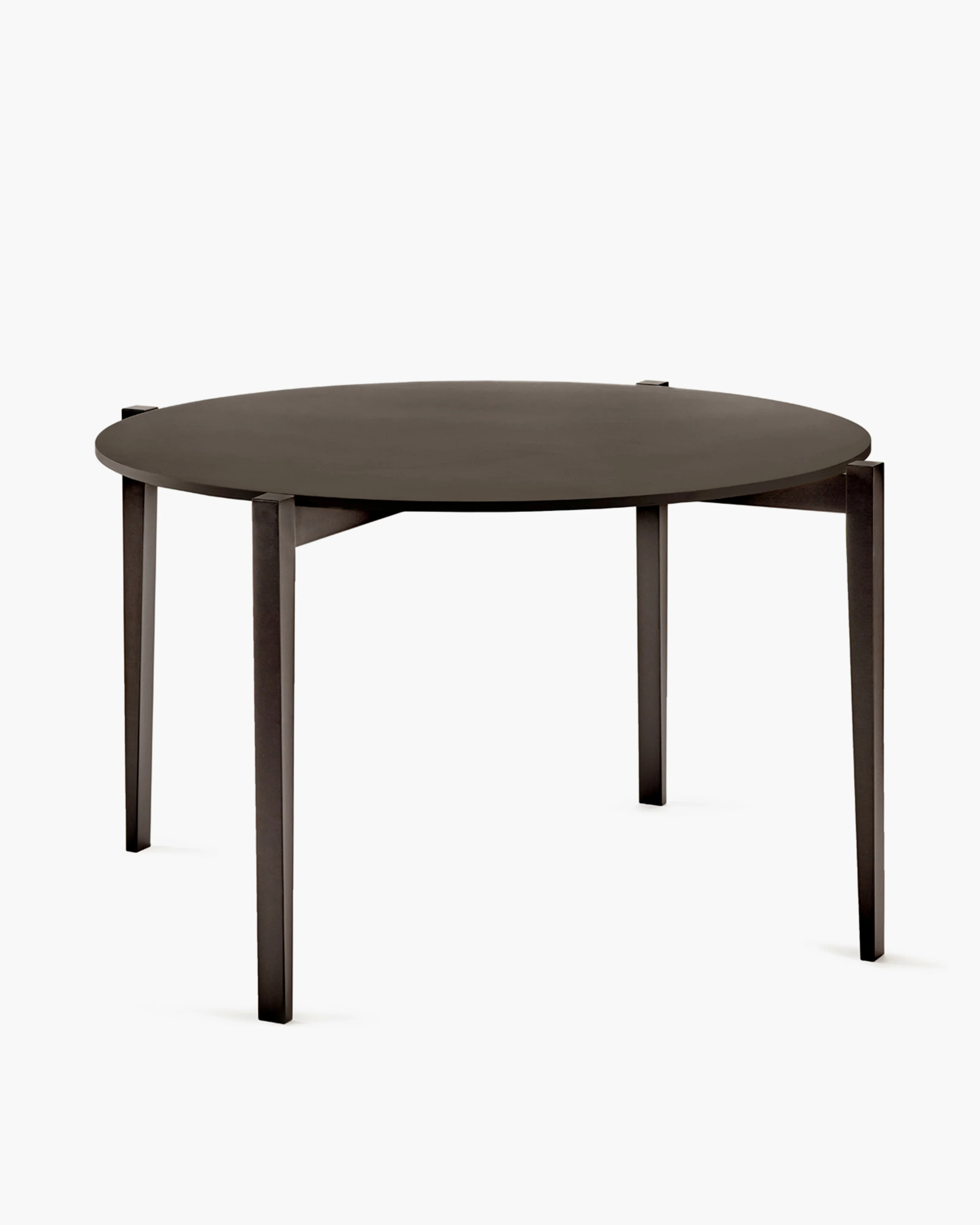 Table round oak stained brown Eloïs