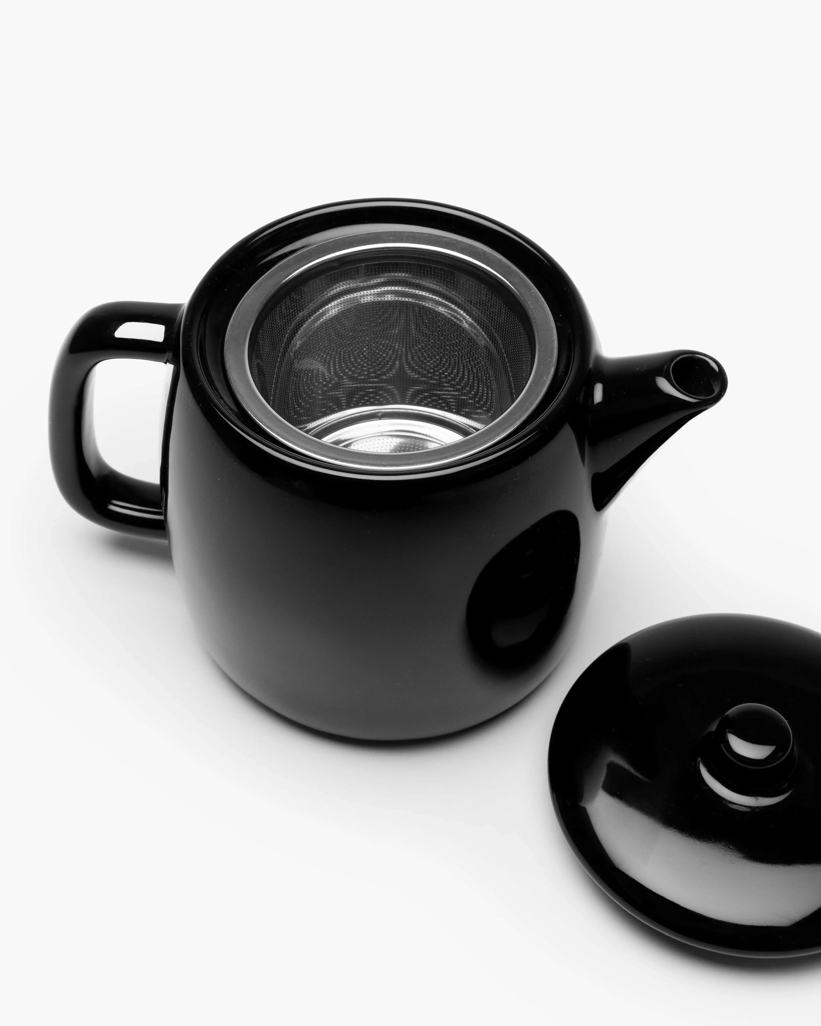 Tea pot glazed black Passe-partout - Image 2