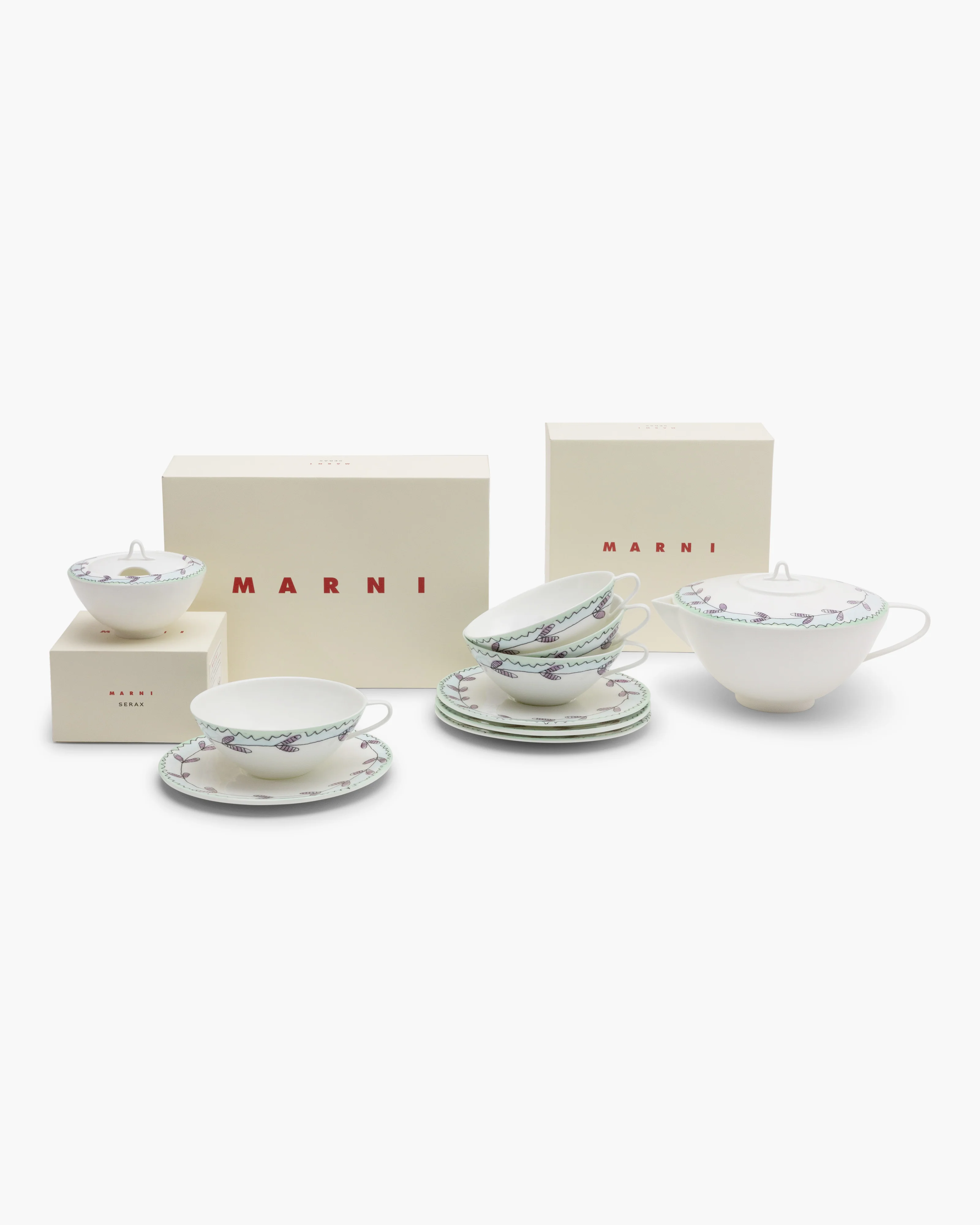Tea Set 6 pieces blossom milk midnight flowers - Image 4