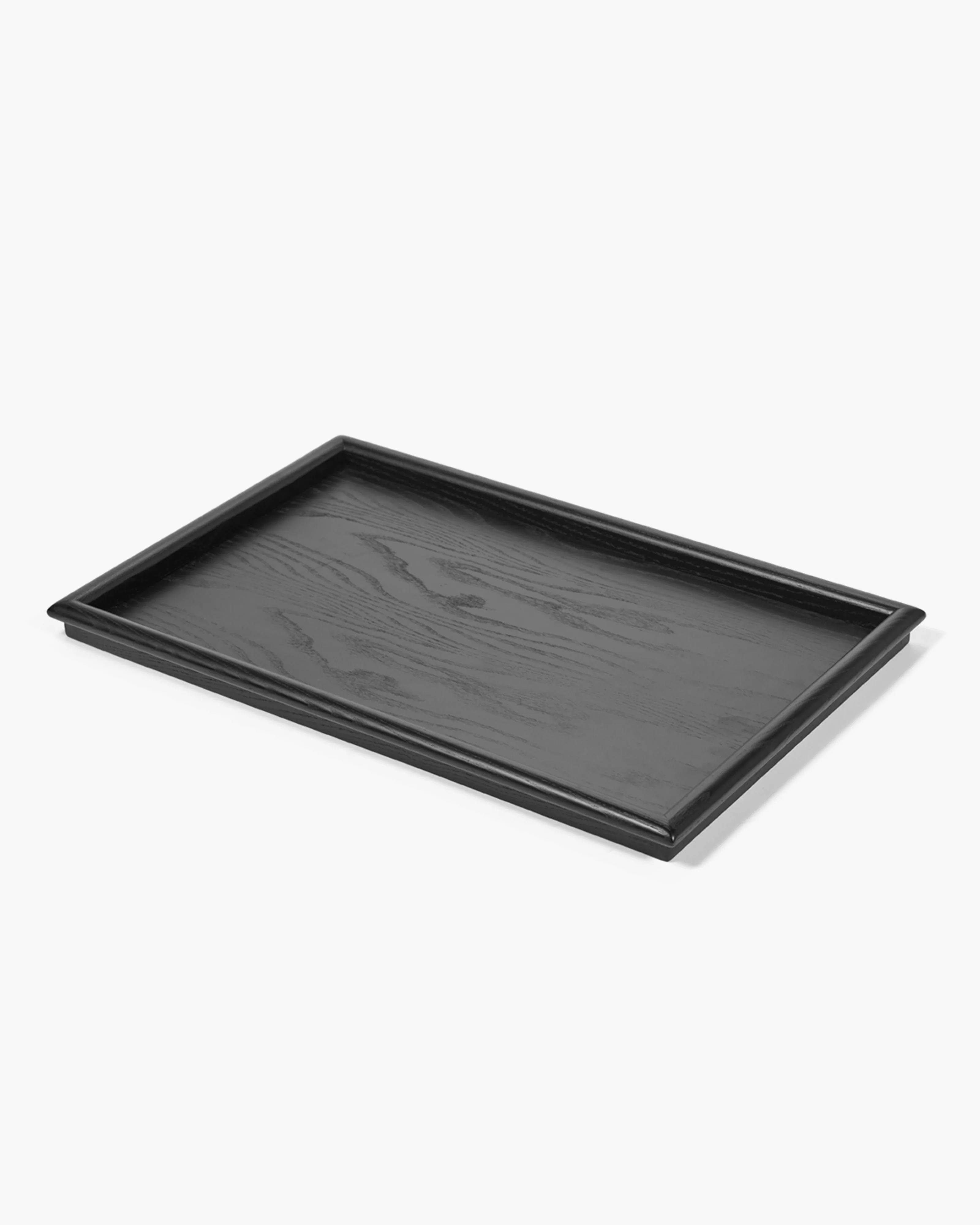 Tray L black wood DéDé