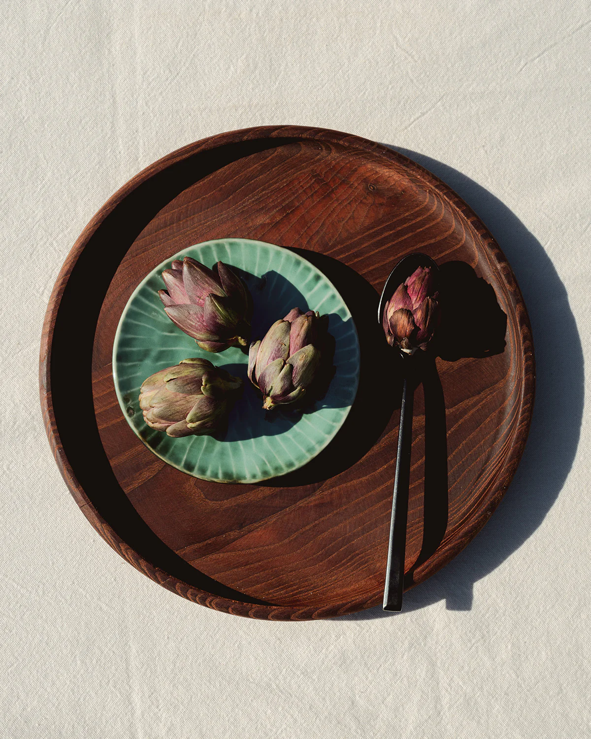 Tray round wood Pure - Image 2