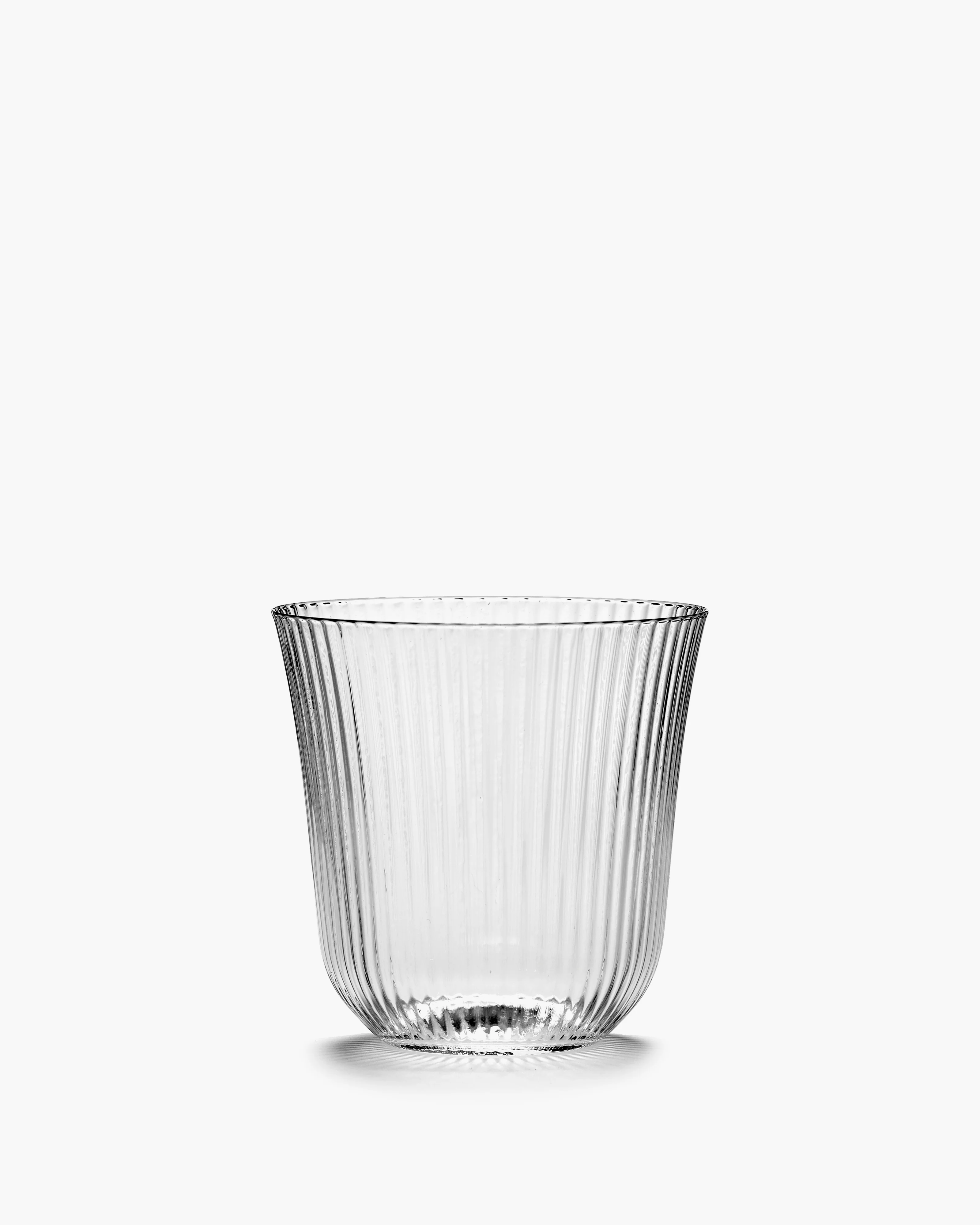 Tumbler S transparent ribbed glass Inku